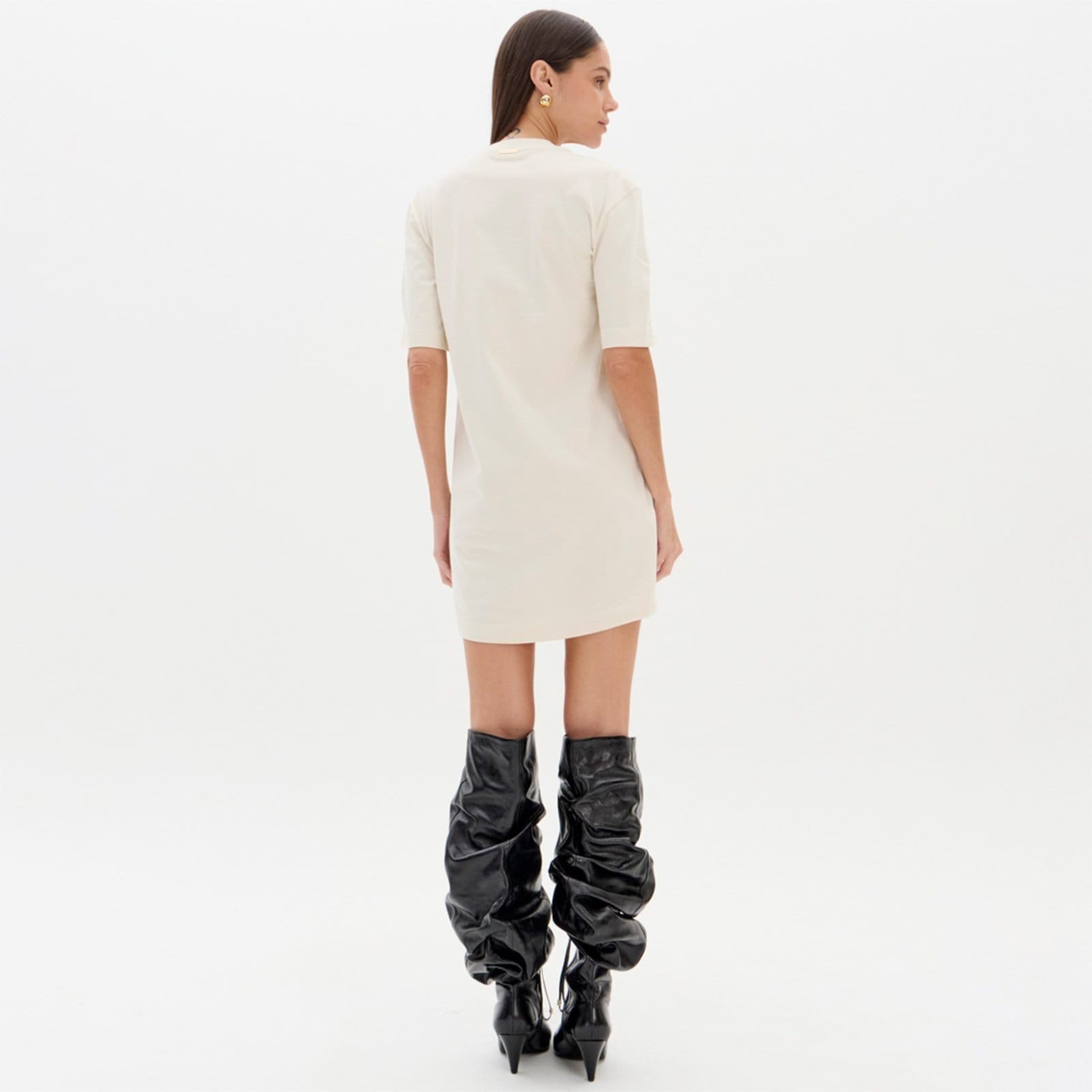 Vista 2 Vestido Curto Lança Perfume Tdress Ou26 Off White Feminino Lança Perfume amarelo white