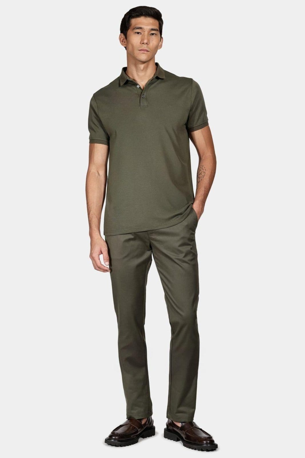 Vista 2 Calça Aramis Chino Estilo Moovex Pantano Aramis verde