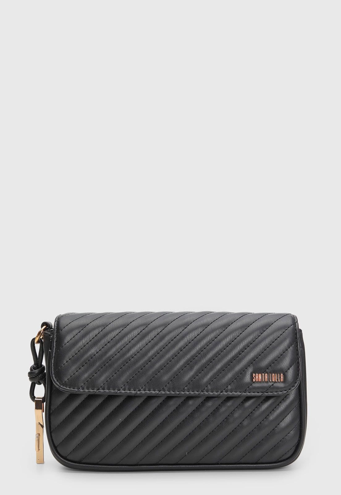 Vista 2 Bolsa Feminina Santa Lolla Matelassê Preta Santa Lolla preto