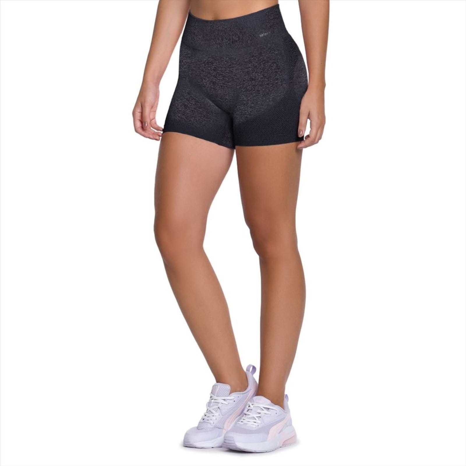 Vista principal Shorts Selene Feminino Sem Costura Fitness Push Up SELENE cinza