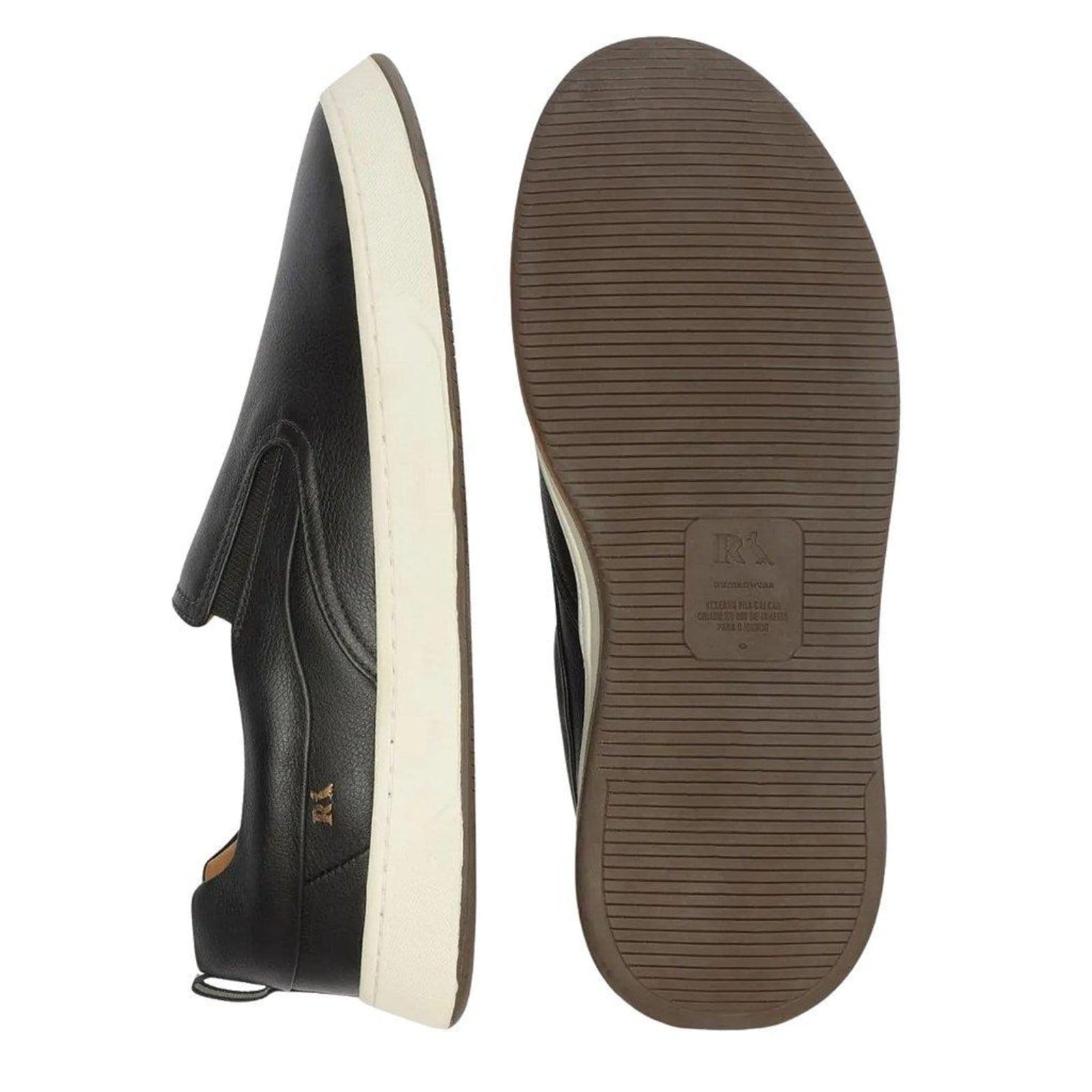 Vista 2 Tenis Masculino Reserva Asher Slip Casual Social RESERVA GO preto