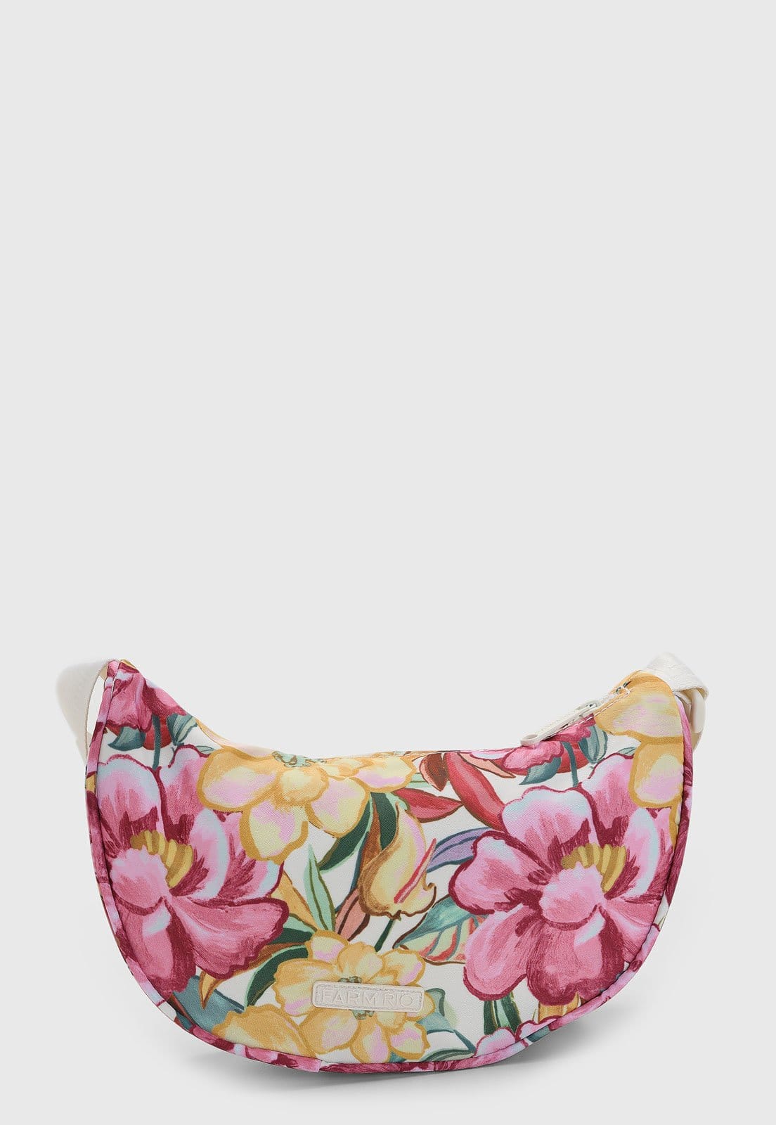 Bolsa Feminina FARM Média Estampa Rio Folhagem Branca