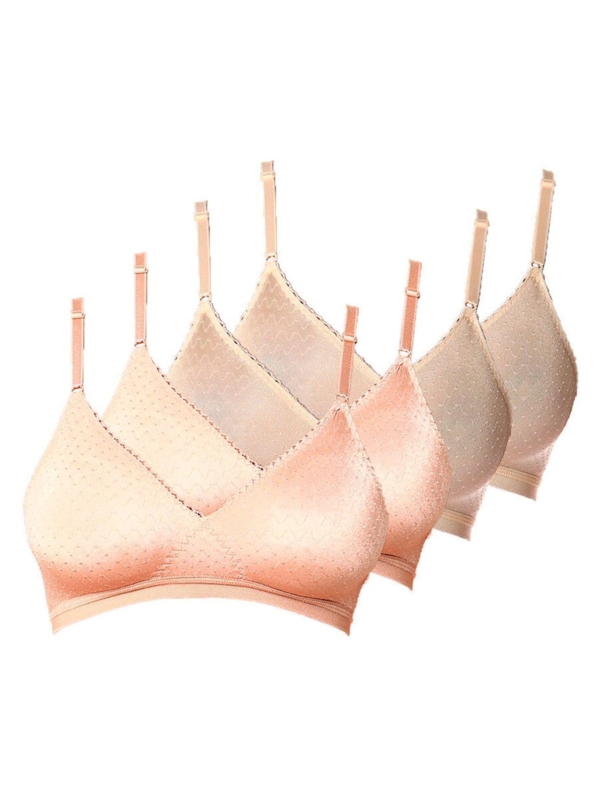 Kit com 4 Sutiãs sem Aro e sem Bojo Poás Demillus 61411