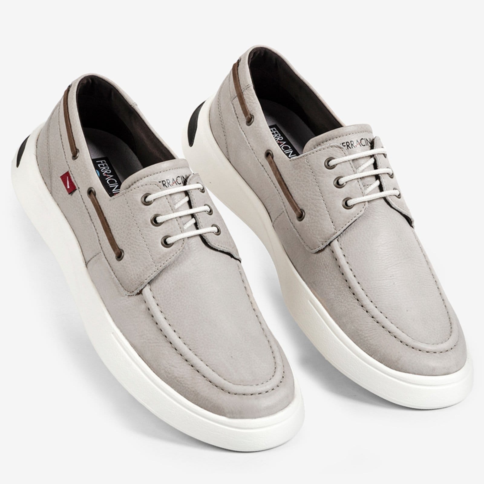 Vista 2 Sapatênis Couro Ferracini Búzios 8961-652B Masculino FERRACINI cinza