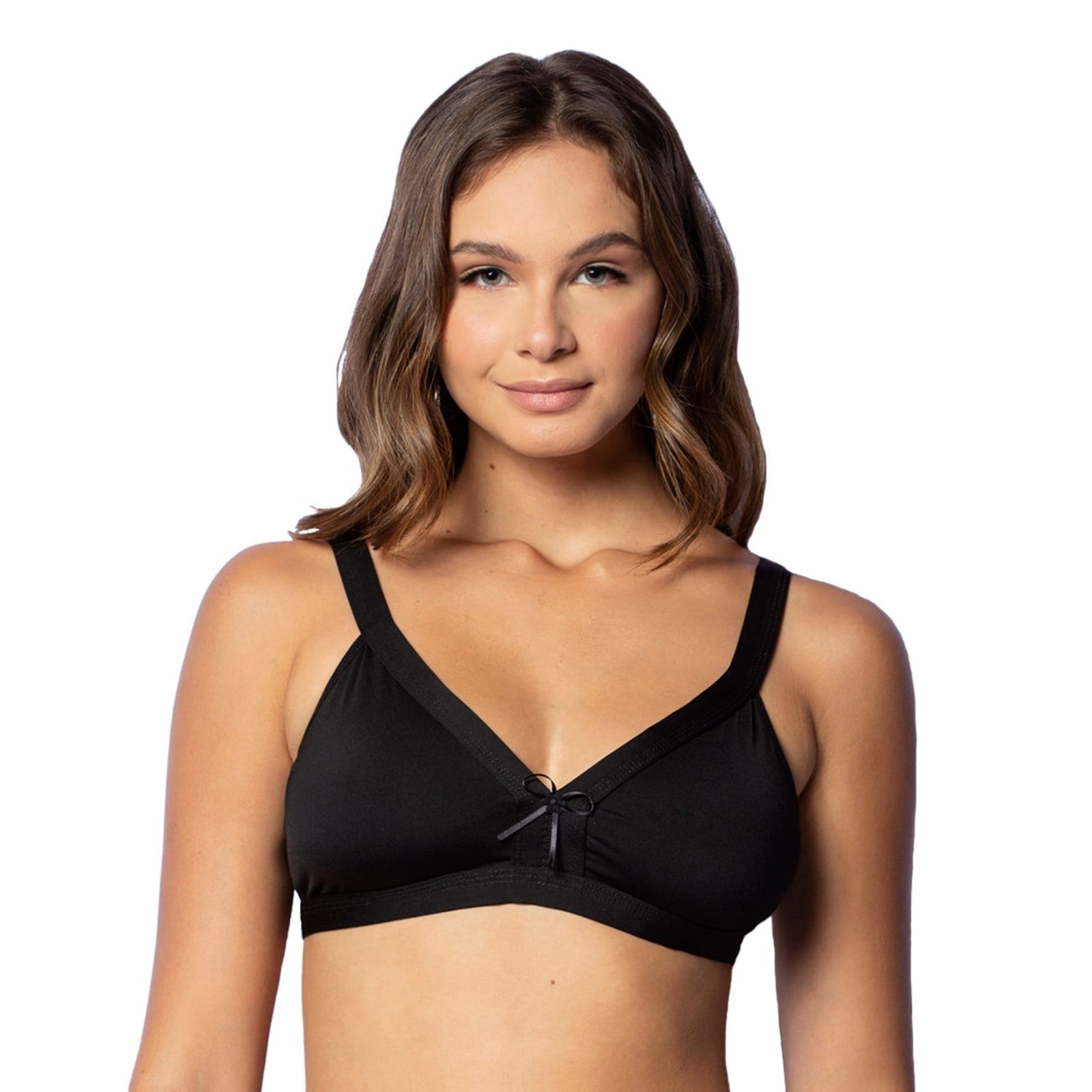 Sutiã Gabi Lingerie Feminino Sem Bojo Liso Confortável Microfibra Básico Poliamida