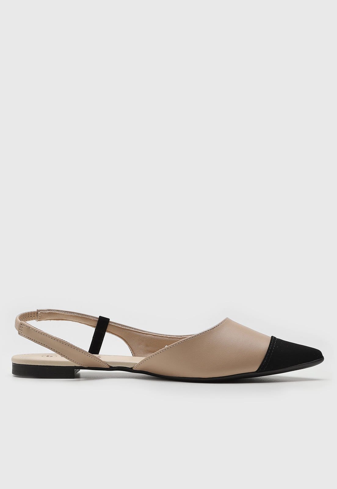 Vista 2 Sapatilha Slingback cê Ponta Nobuck BEBECÊ bege
