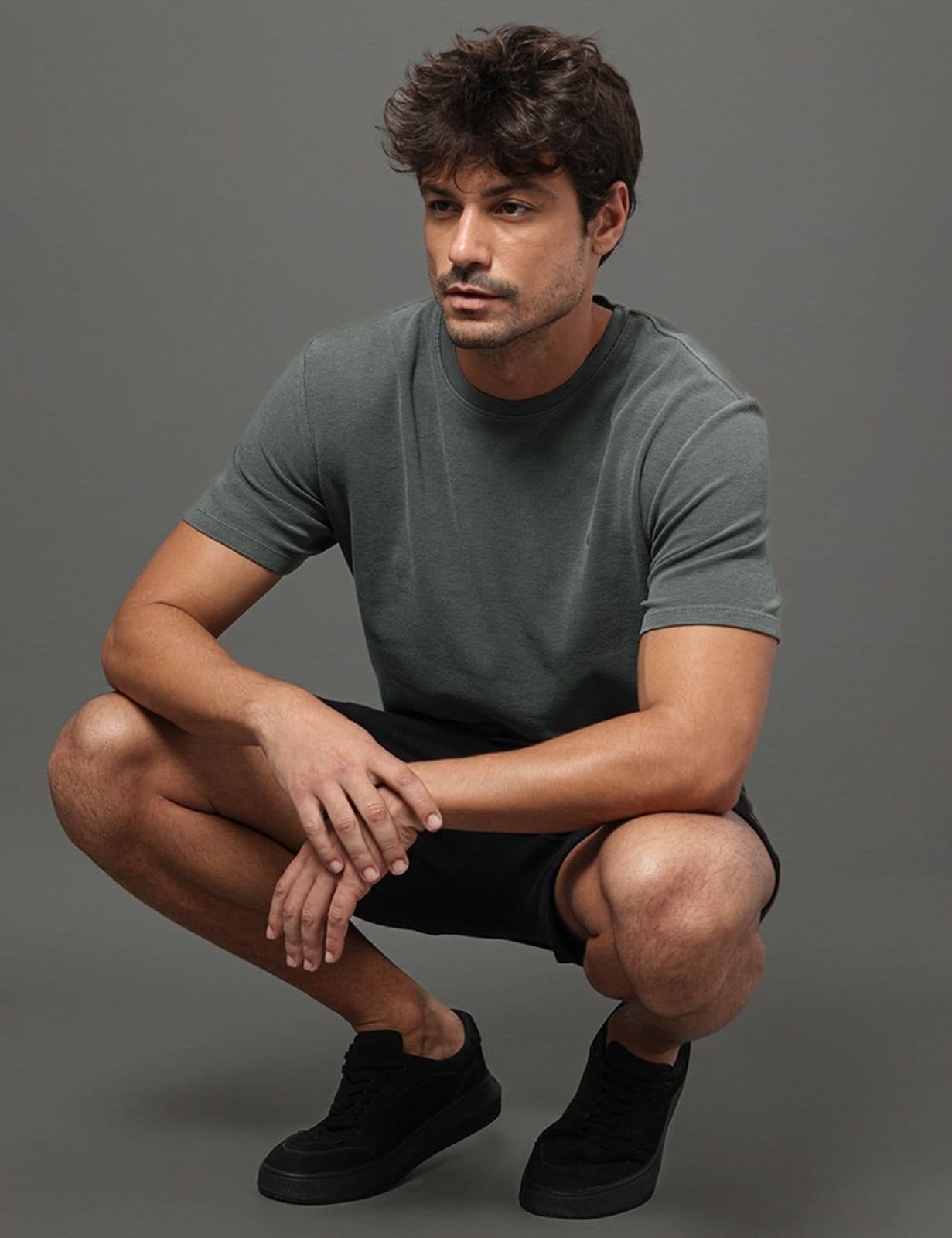 Vista 2 Bermuda Masculina Recorte Listras Calvin Klein Jeans Calvin Klein Jeans preto