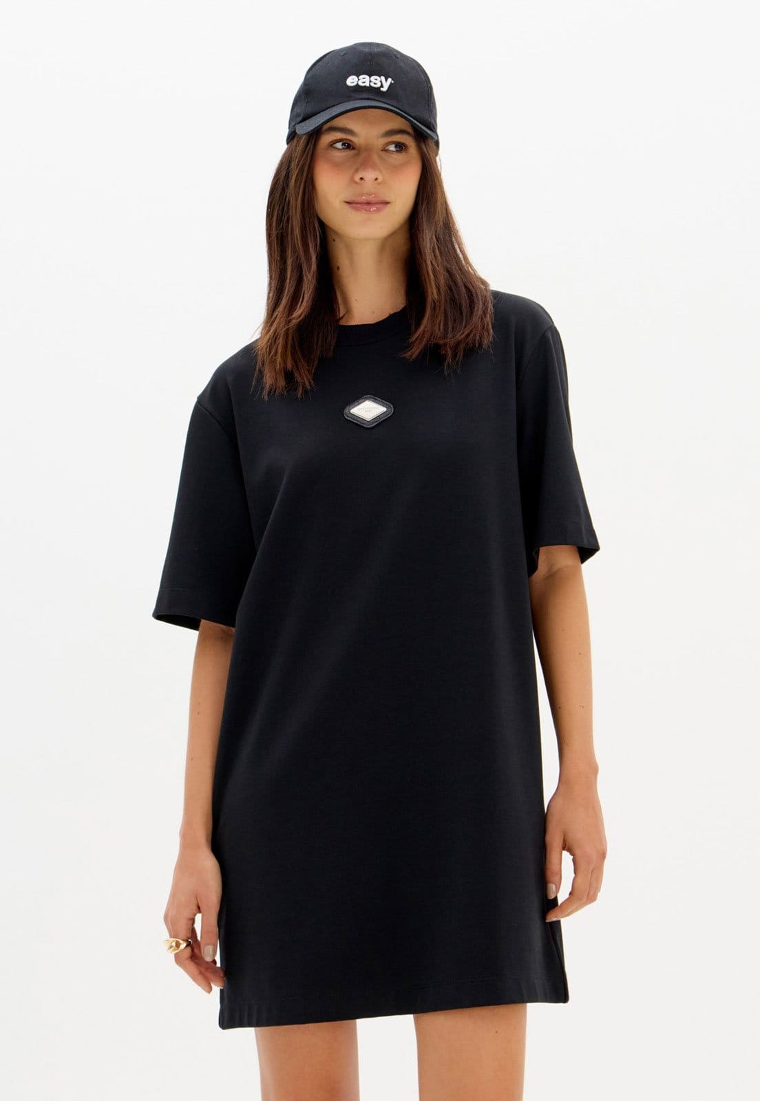 Vista principal Vestido T-Dress Feminino Lança Perfume Lança Perfume preto