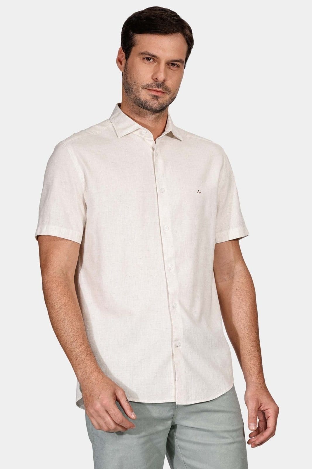Camisa Aramis Slim Viscolino Colors Natural