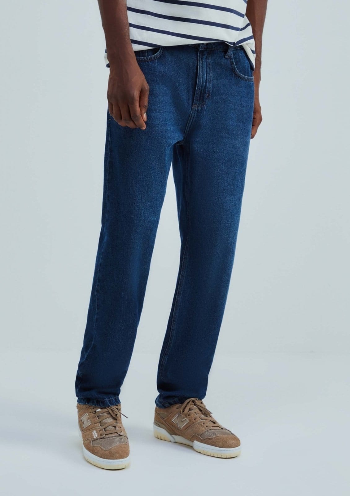 Vista 2 Calça Jeans Básica Masculina Reta Hering azul