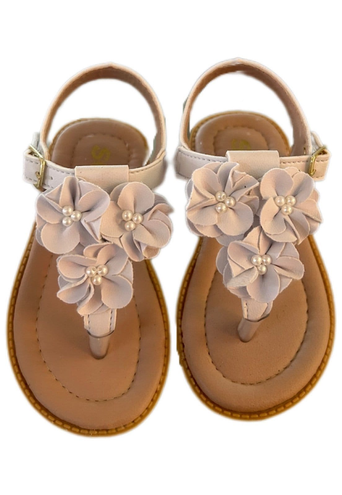 Vista 2 Infantil - Sandália menina infanil Solzim de dedinho tres Flores Branca SOLZIM CALÇADOS branco