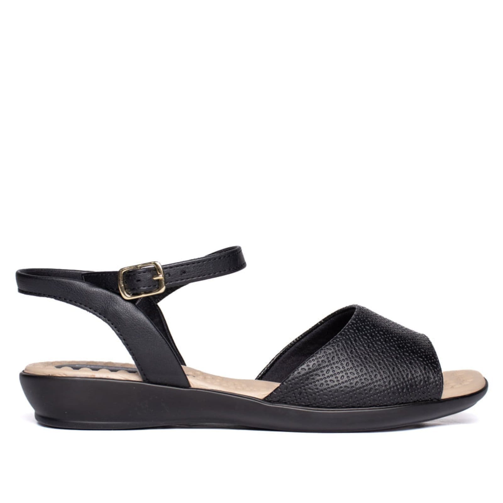 Sandália Feminina Piccadilly Rasteira Wide Fit Napa