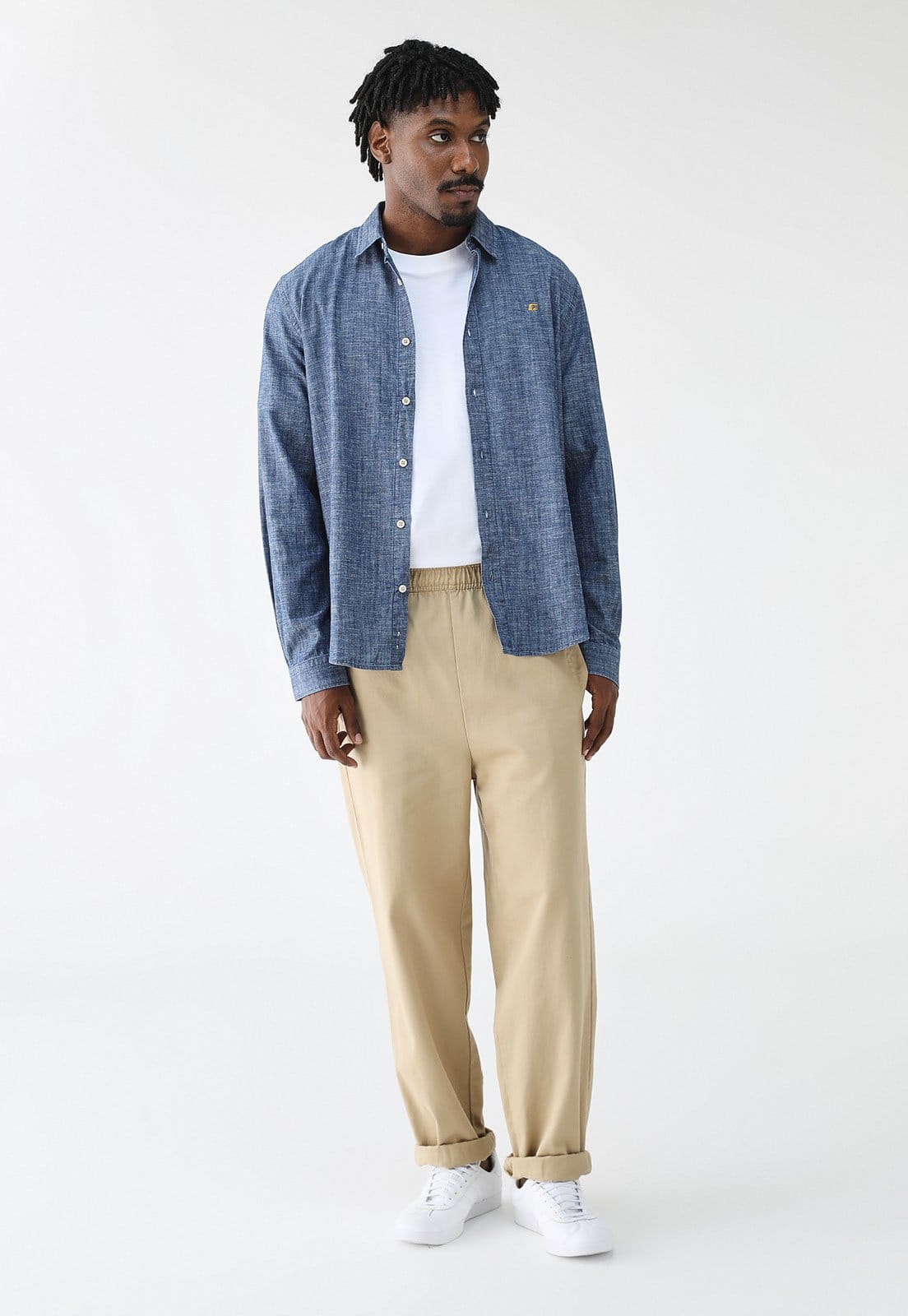 Vista 2 Camisa Colcci Reta Logo Colcci azul