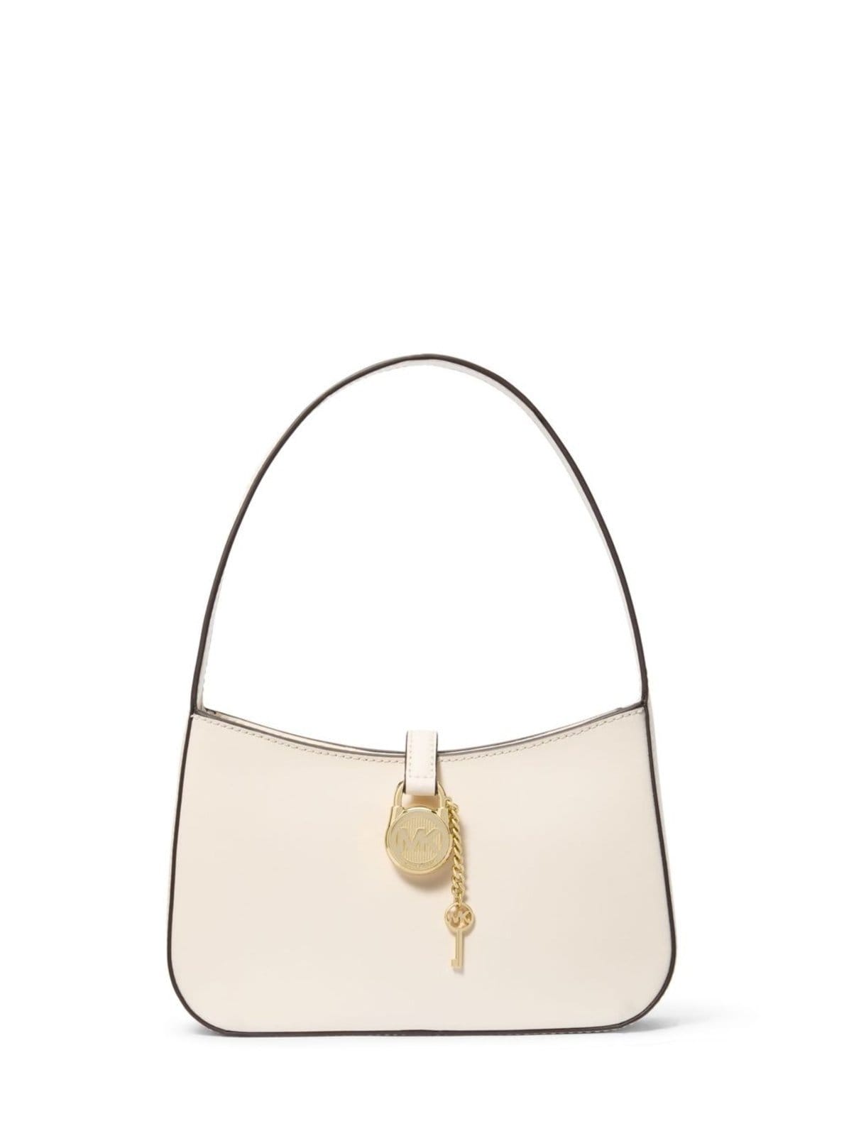 Vista principal Bolsa De Ombro Lyra De Couro 35T4g1yc1l289 Michael Kors branco