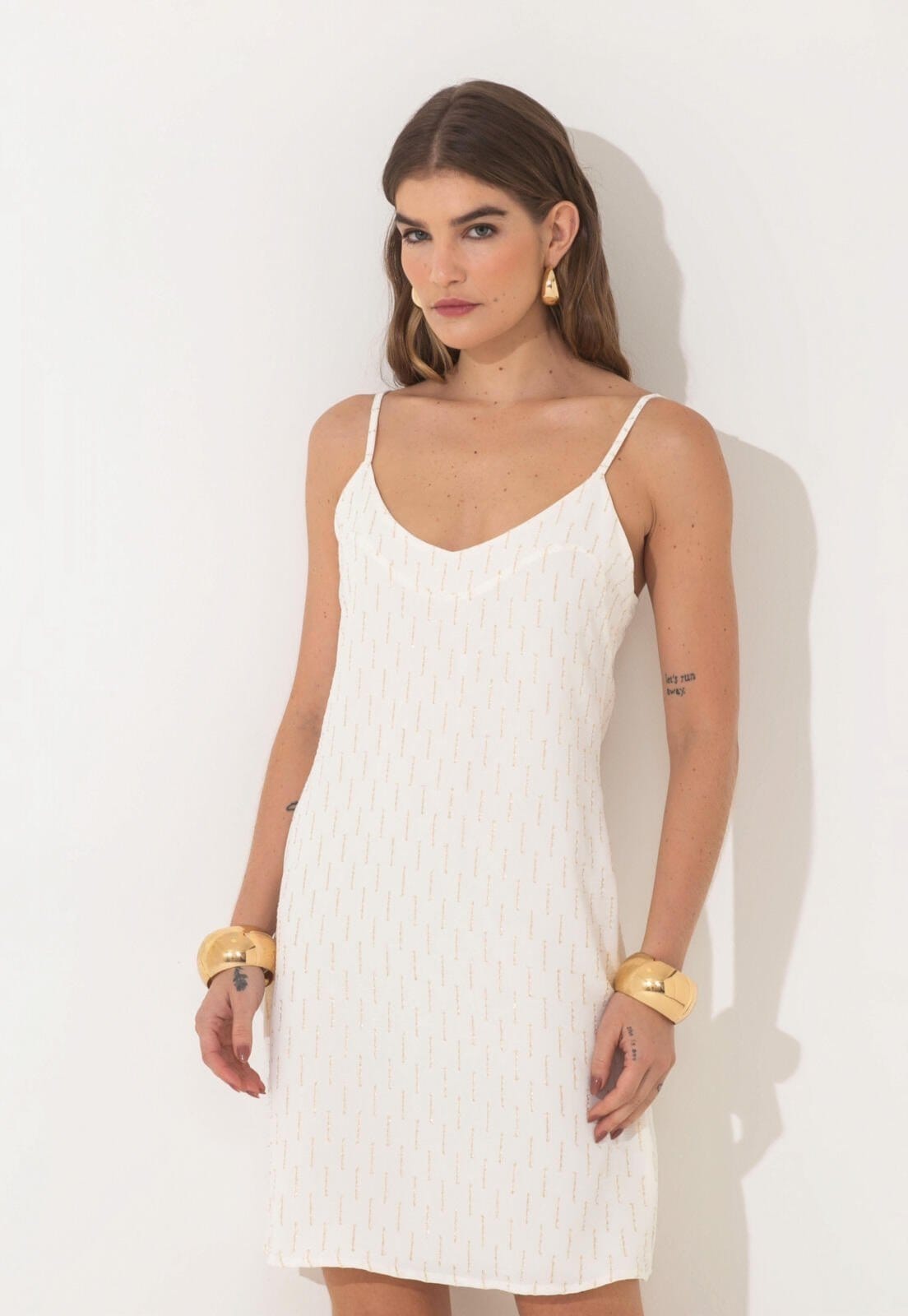 Vista 2 Vestido Traymon Com Alças - Off White - Pp Traymon off-white white