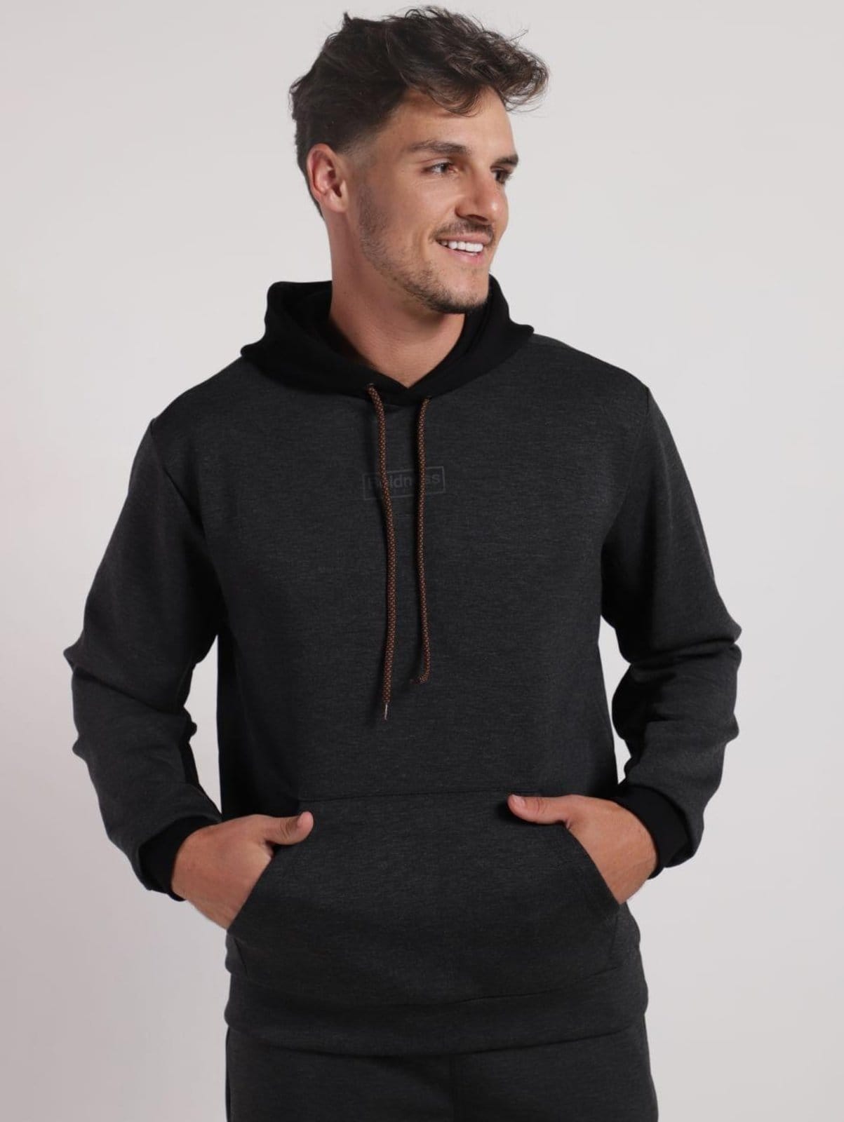 Vista principal Moletom com Capuz Masculino DZero preto