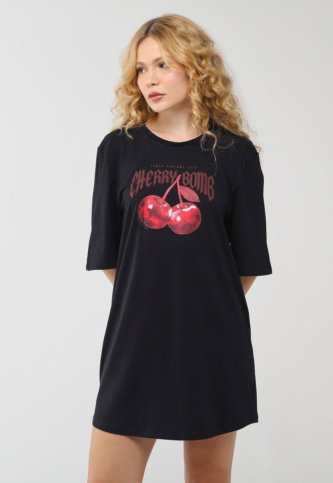 Vestido Feminino Lança Perfume T-Dress Cherry Bomb