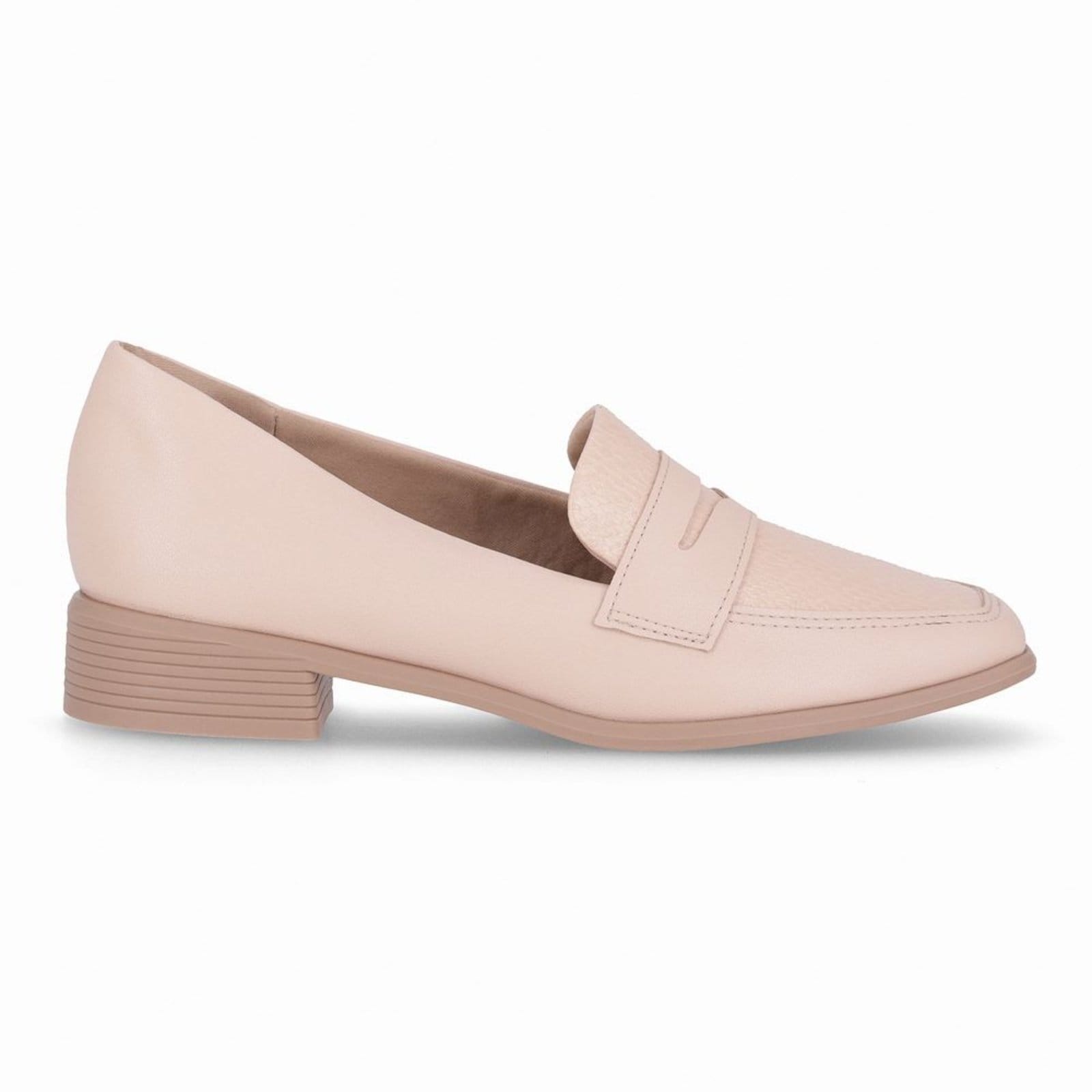 Vista principal Loafer Giovanna Salto Baixo Rose Piccadilly rosa rose