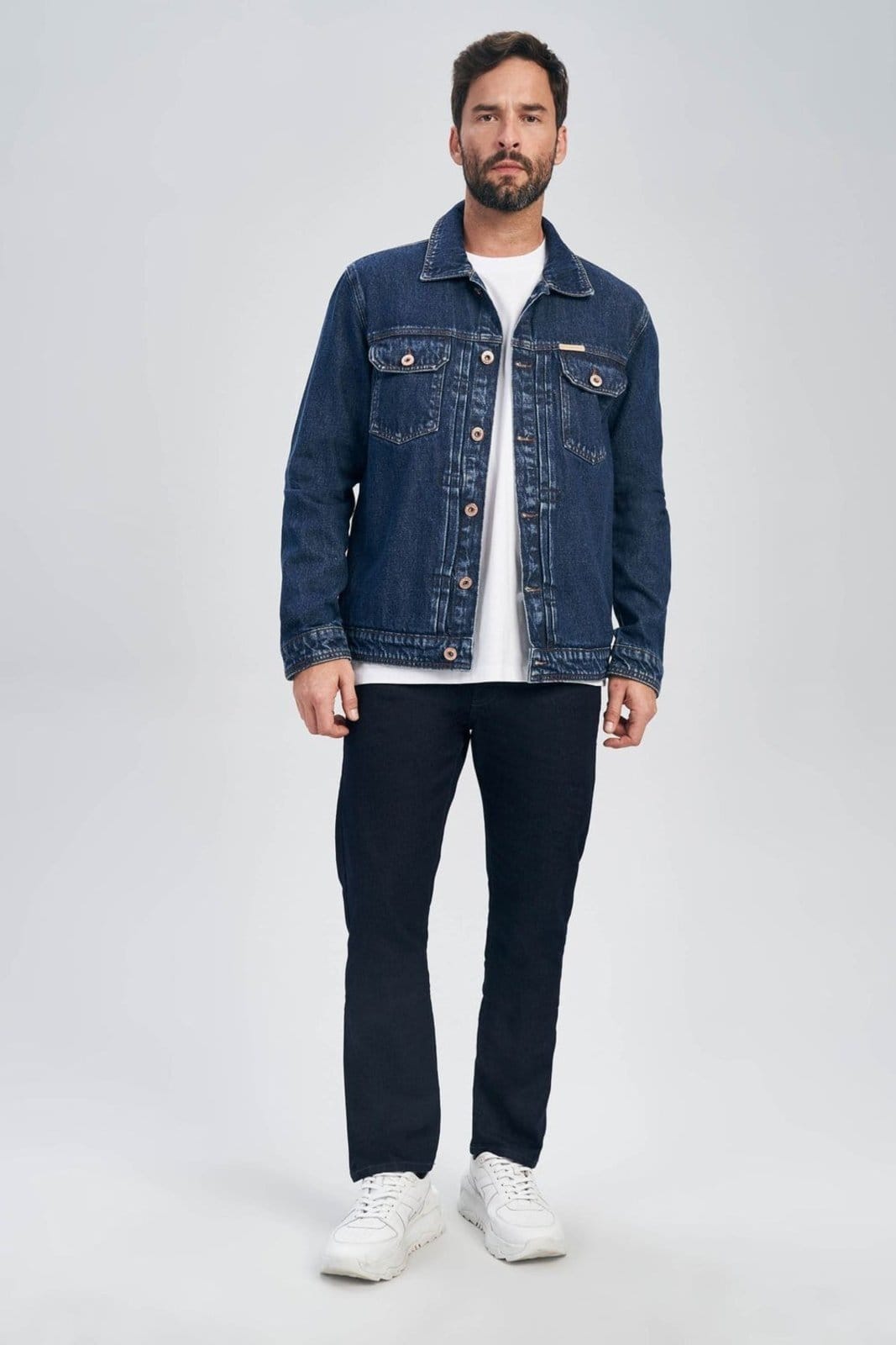 Vista principal Jaqueta Botão Masculina Acostamento ACOSTAMENTO MASCULINO jeans