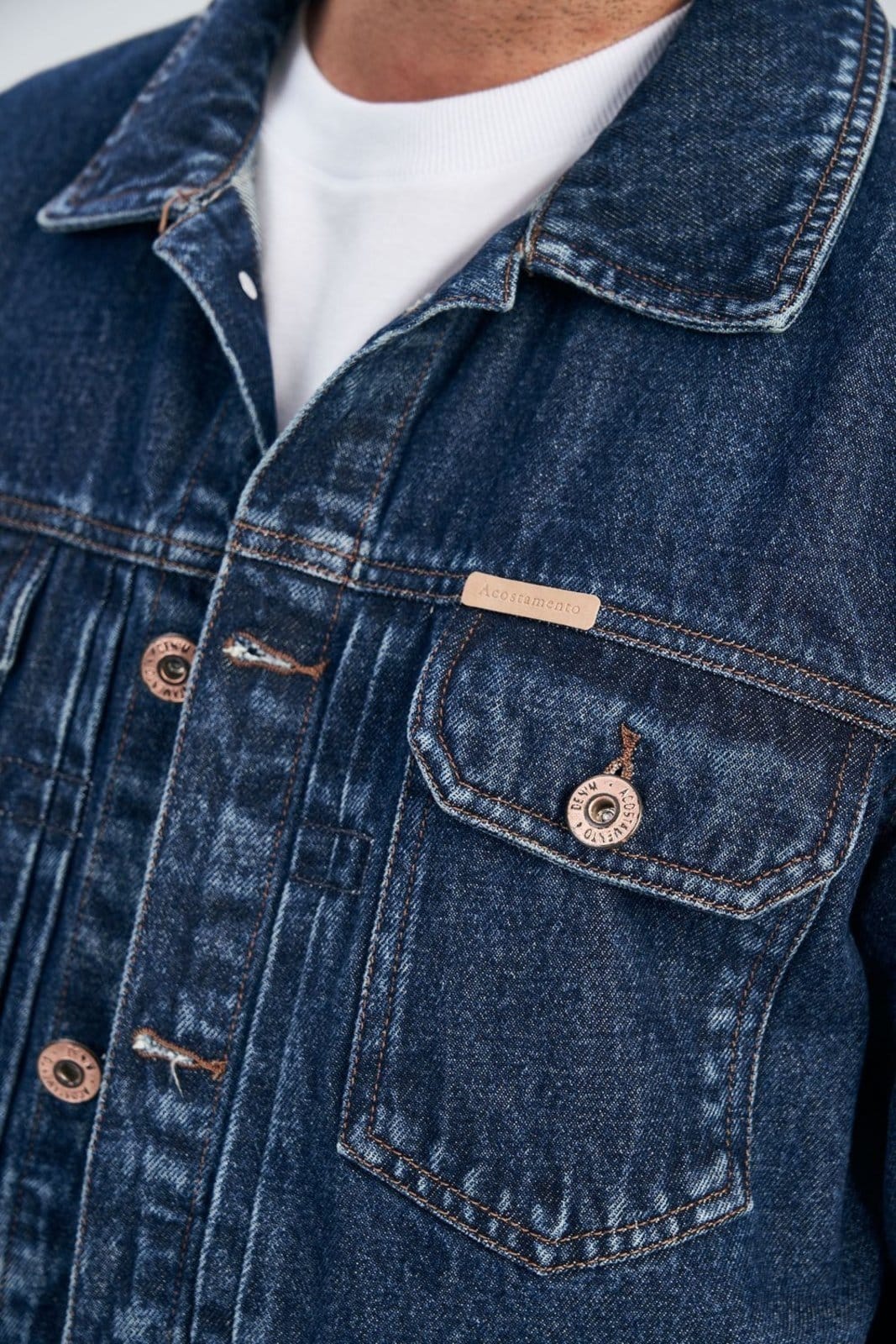 Vista 2 Jaqueta Botão Masculina Acostamento ACOSTAMENTO MASCULINO jeans