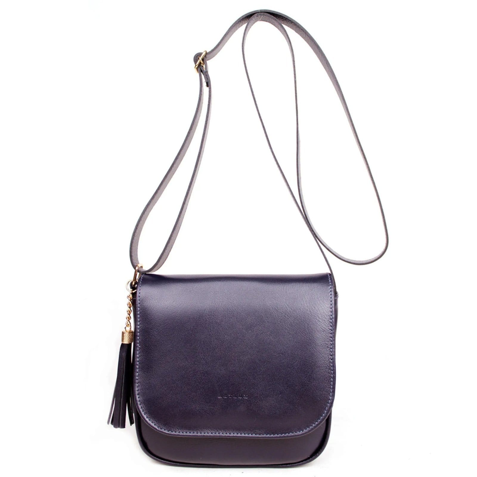 Bolsa Transversal em Couro Artlux Marinho 9053