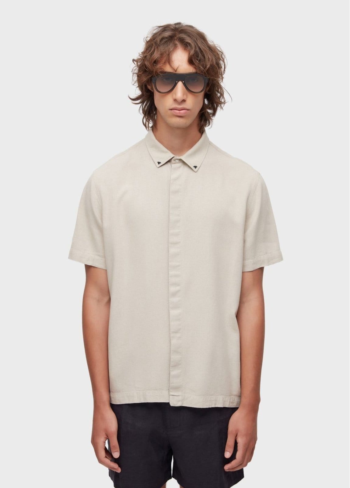 Camisa linen arabesco palmeiras mc