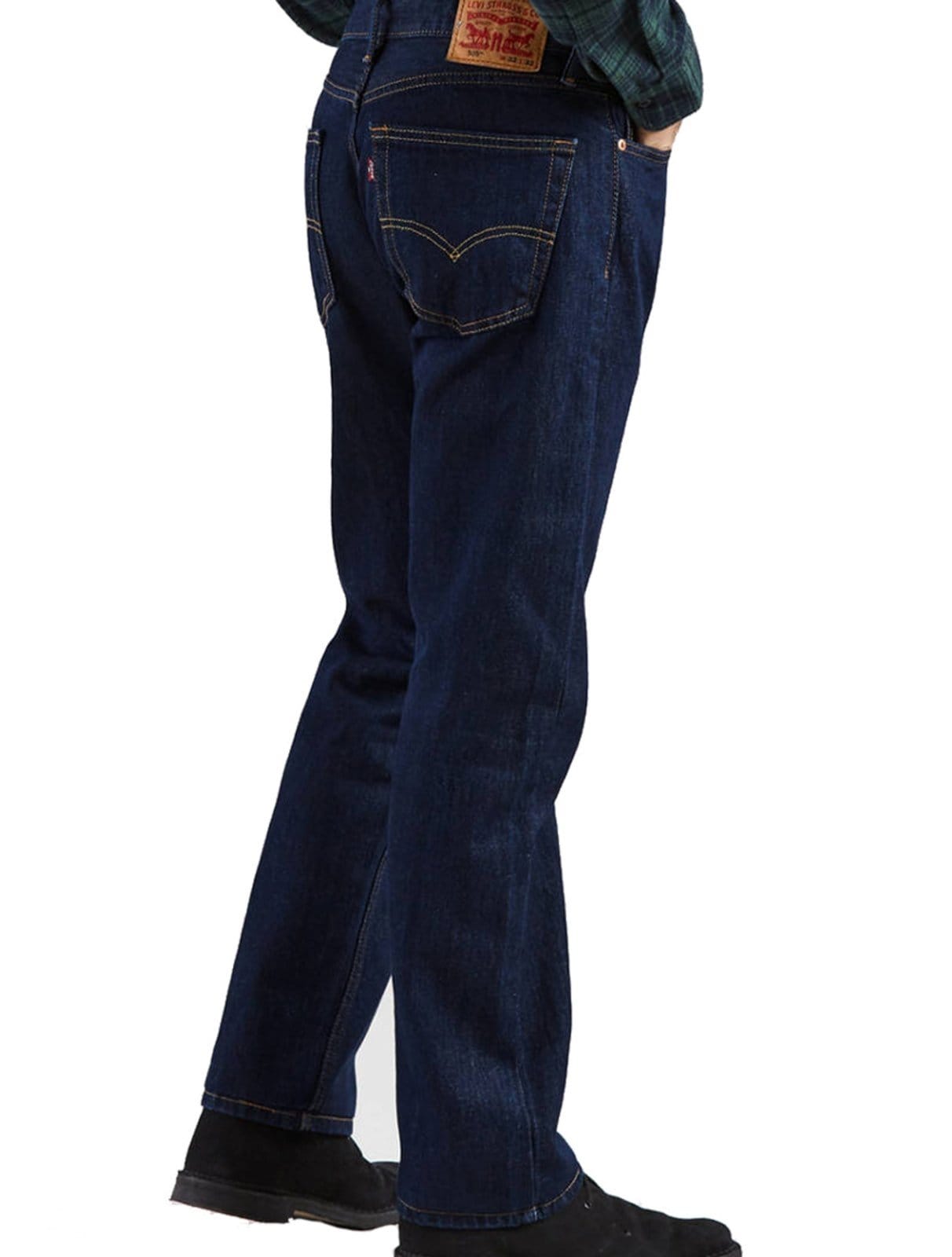 Vista 2 Calça Jeans Levis 505 Regular Escuro Levis azul