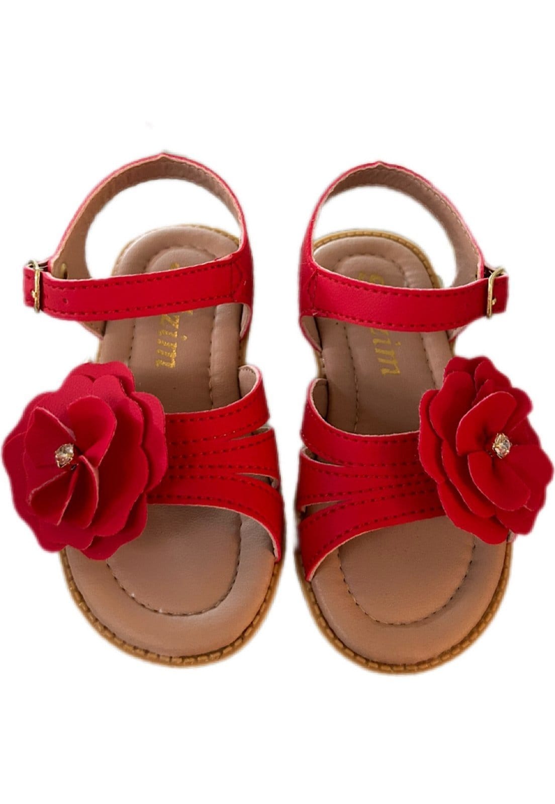 Vista 2 Infantil - Sandália menina infanil Solzim aranha flor vermelha SOLZIM CALÇADOS vermelho