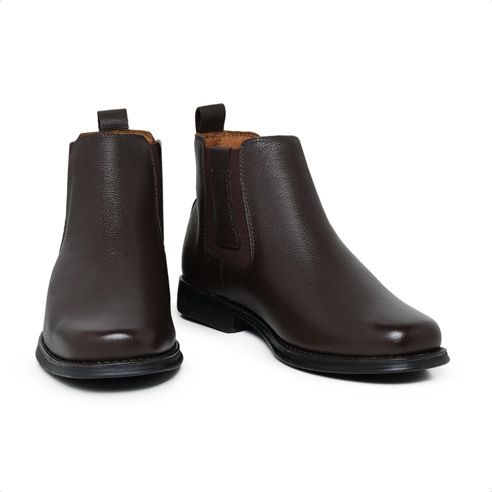 Vista 2 Botina Malbork Gel Conforto Em Couro Café 453M Malbork marrom