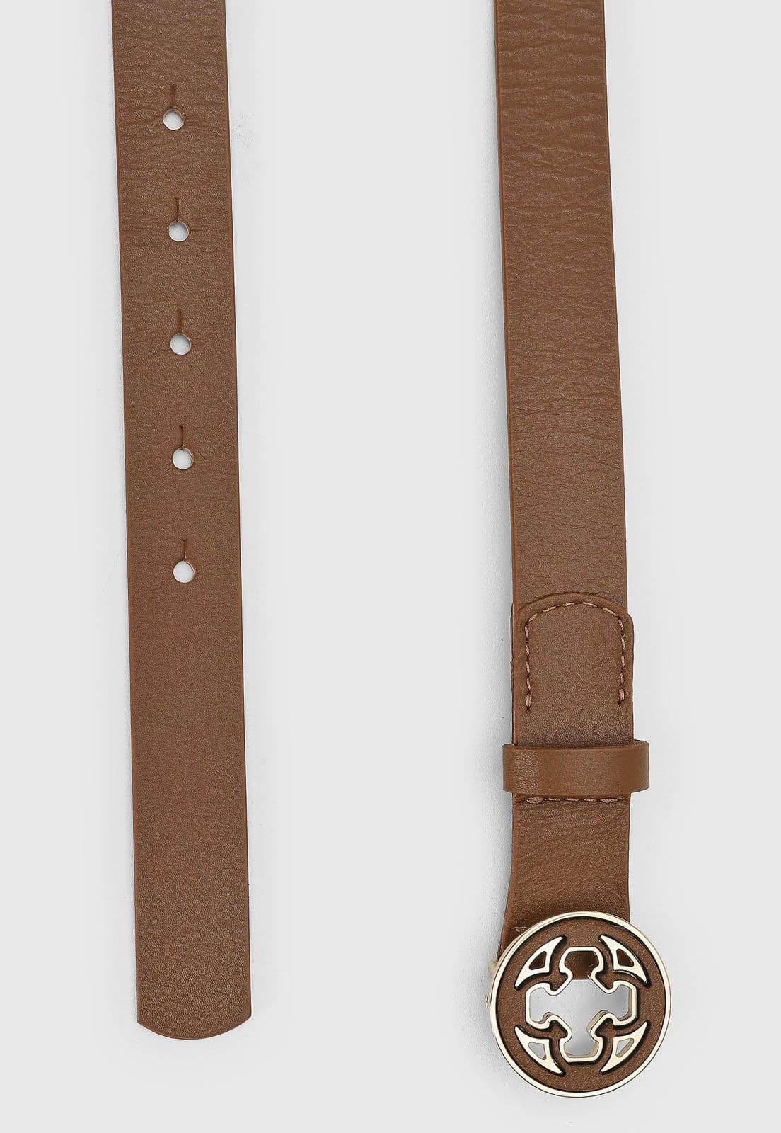 Vista principal Cinto Feminino Capodarte Fivela Monograma Mogno Capodarte marrom