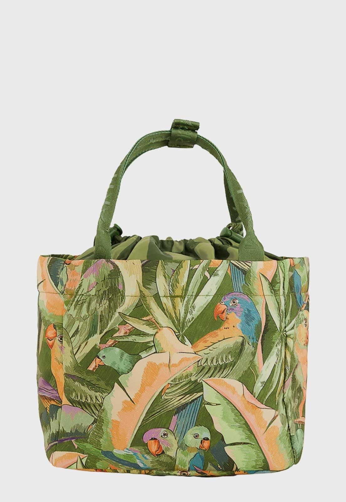 Vista 2 Necessaire FARM Ziriguidum Flores Estampa Tropical FARM verde