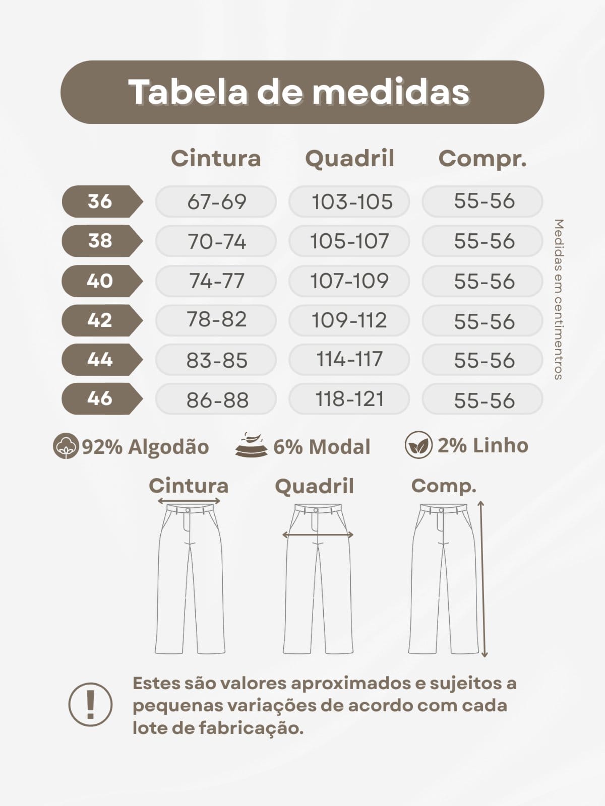 Vista 2 Bermuda Jorts Linho Feminina Cintura Alta Creme Crawling bege