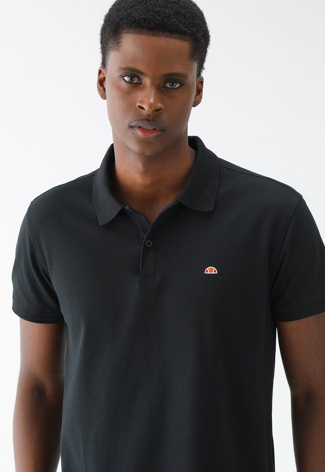 Vista principal Camisa Polo ELLESSE Reta Mini Icon Preta Ellesse preto