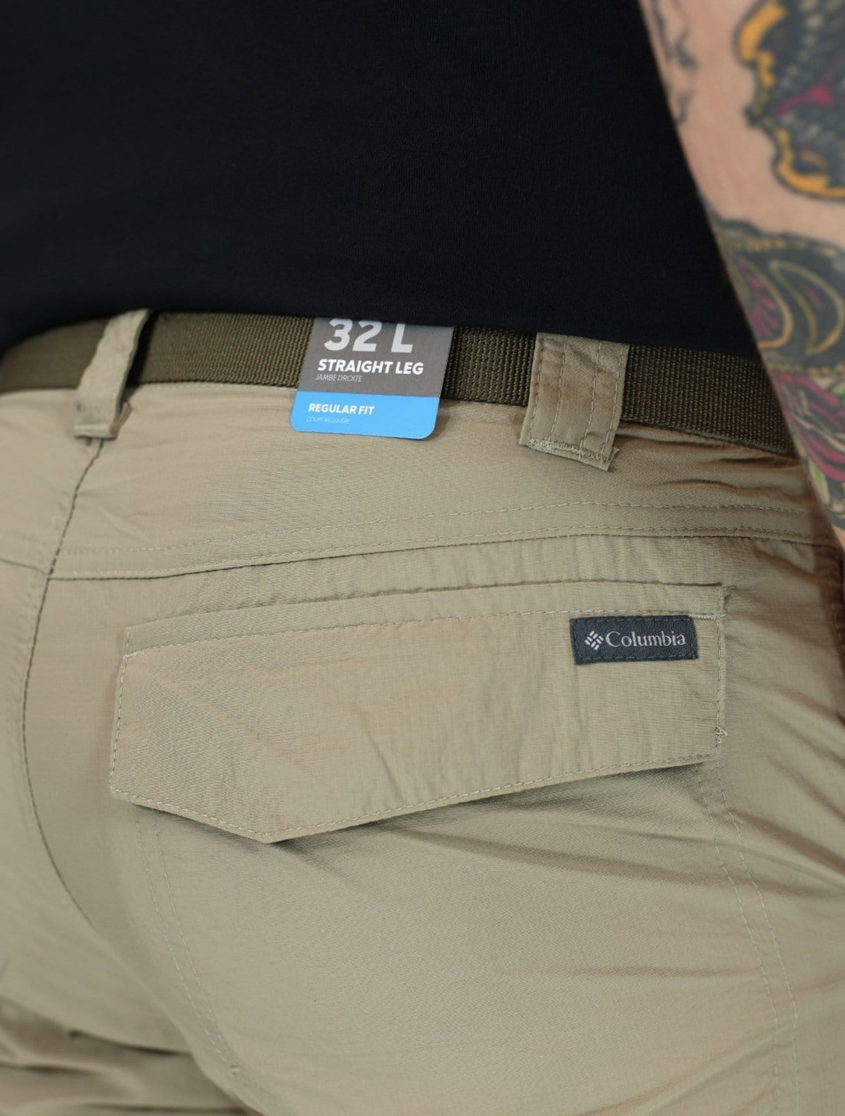 Vista 2 Calça Columbia Masculina Silver Ridge Convertible Tusk Areia Columbia bege silver