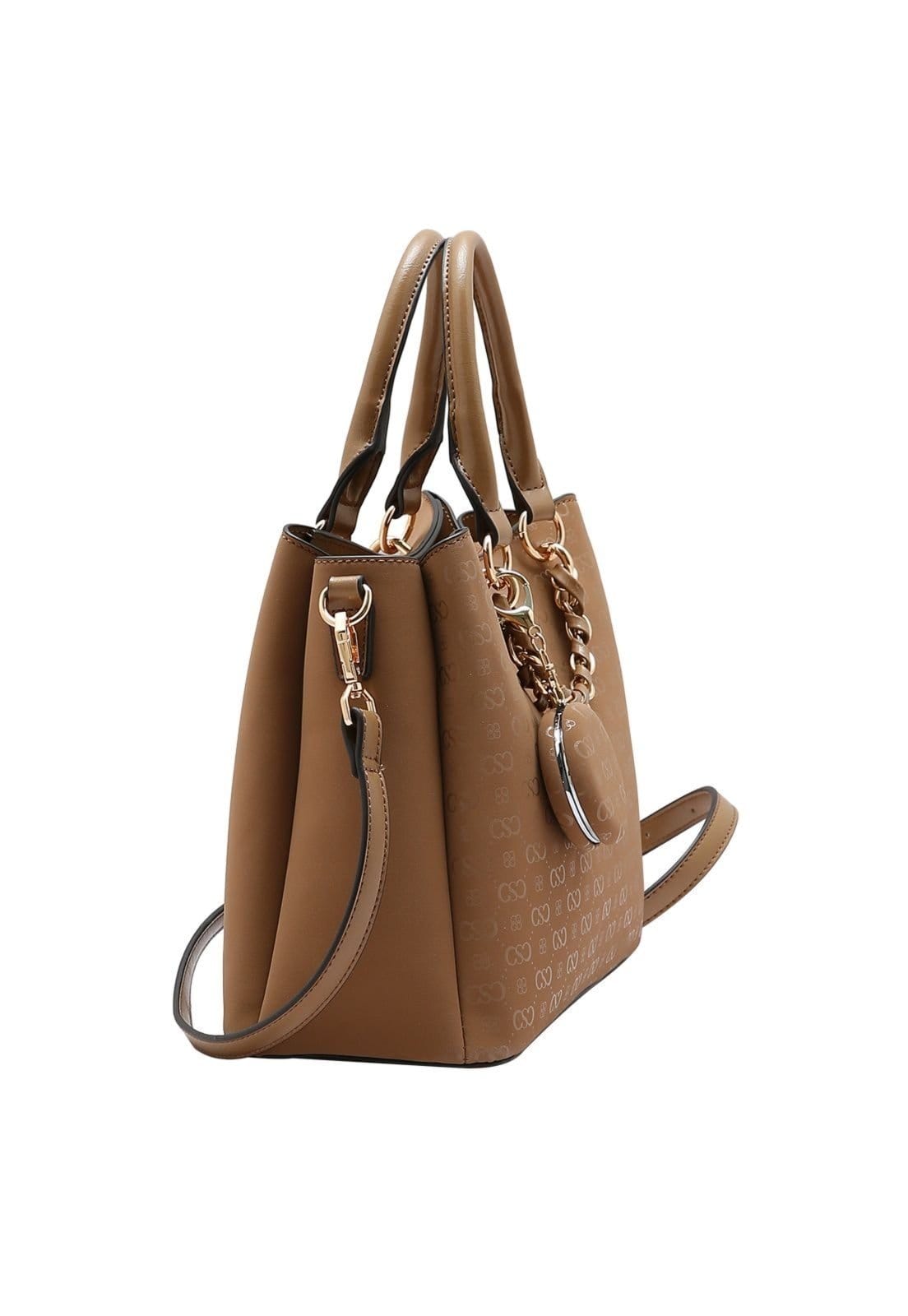 Vista 2 Bolsa Feminina Chenson Relevo Monograma Mão 3485433 Chenson preto