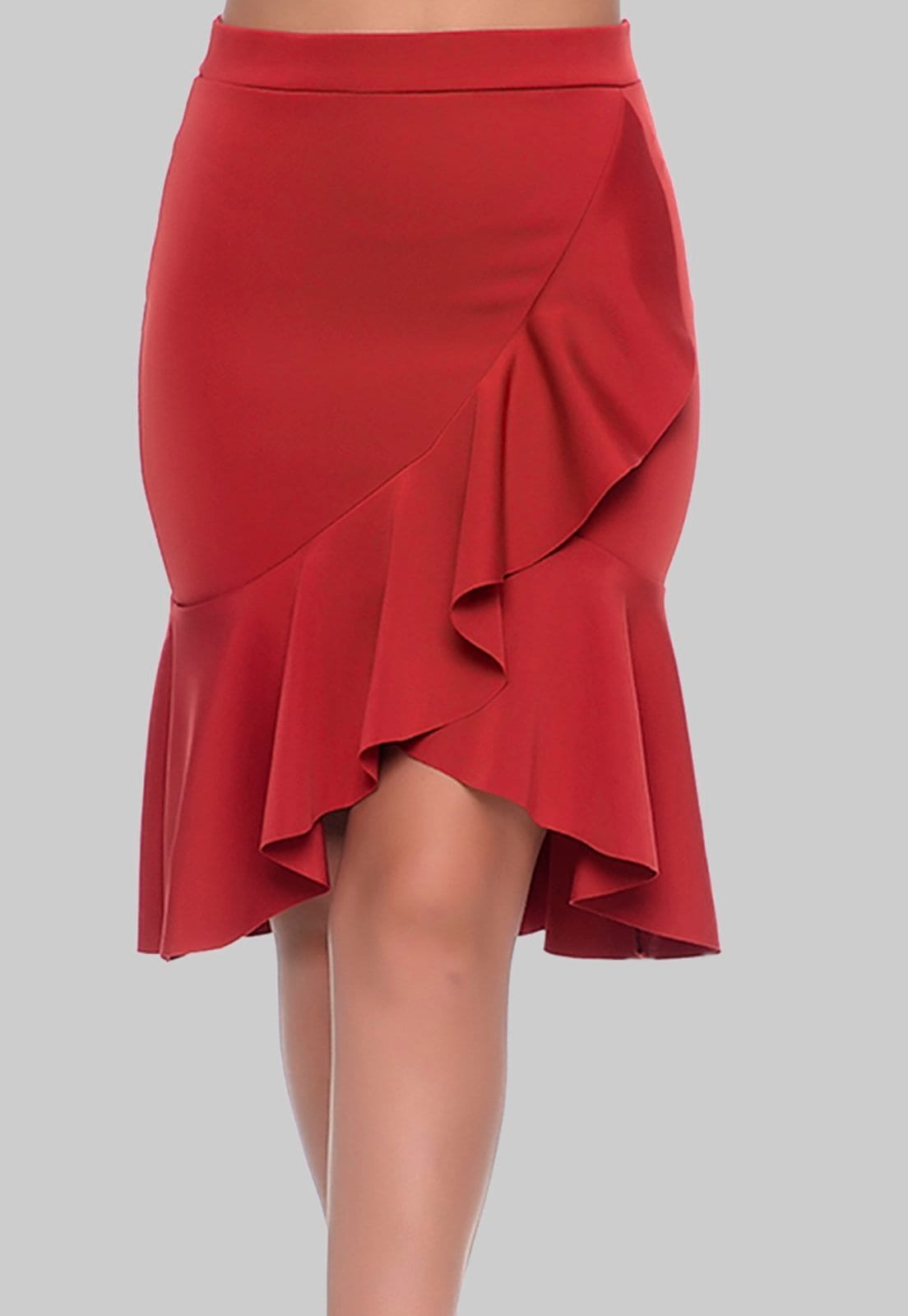 Saia Curta de Babado B'Bonnie Leonora Terra