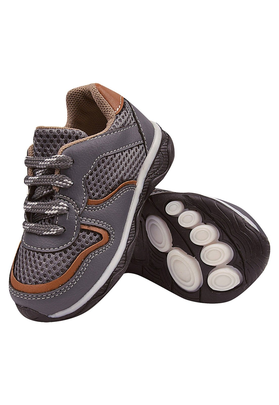 Vista 2 Infantil - Tênis Solzim Led Chumbo Solzim grafite