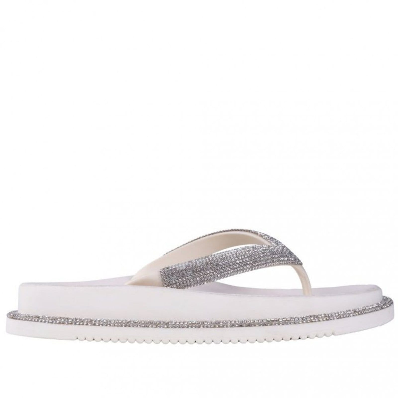 Chinelo Zariff Feminino Strass Amm02 Zariff Off-white