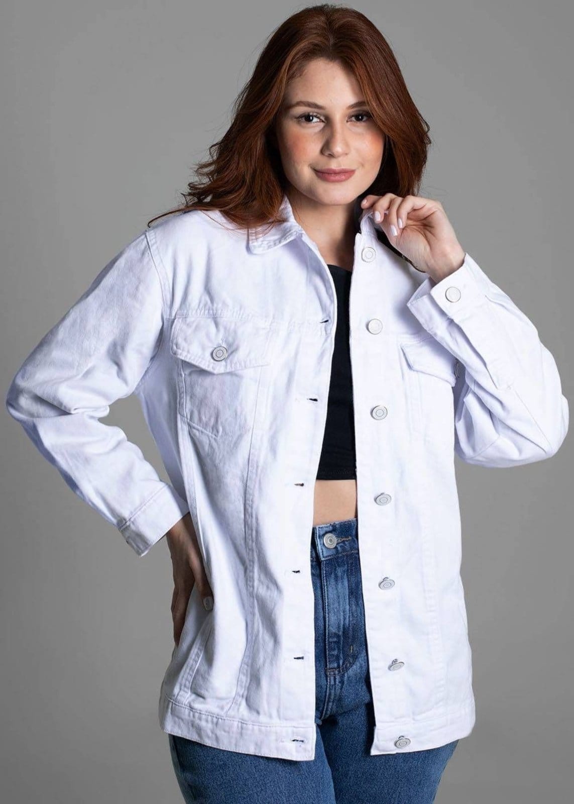 Vista principal Jaqueta Sarja Sawary - 274129 Sawary branco