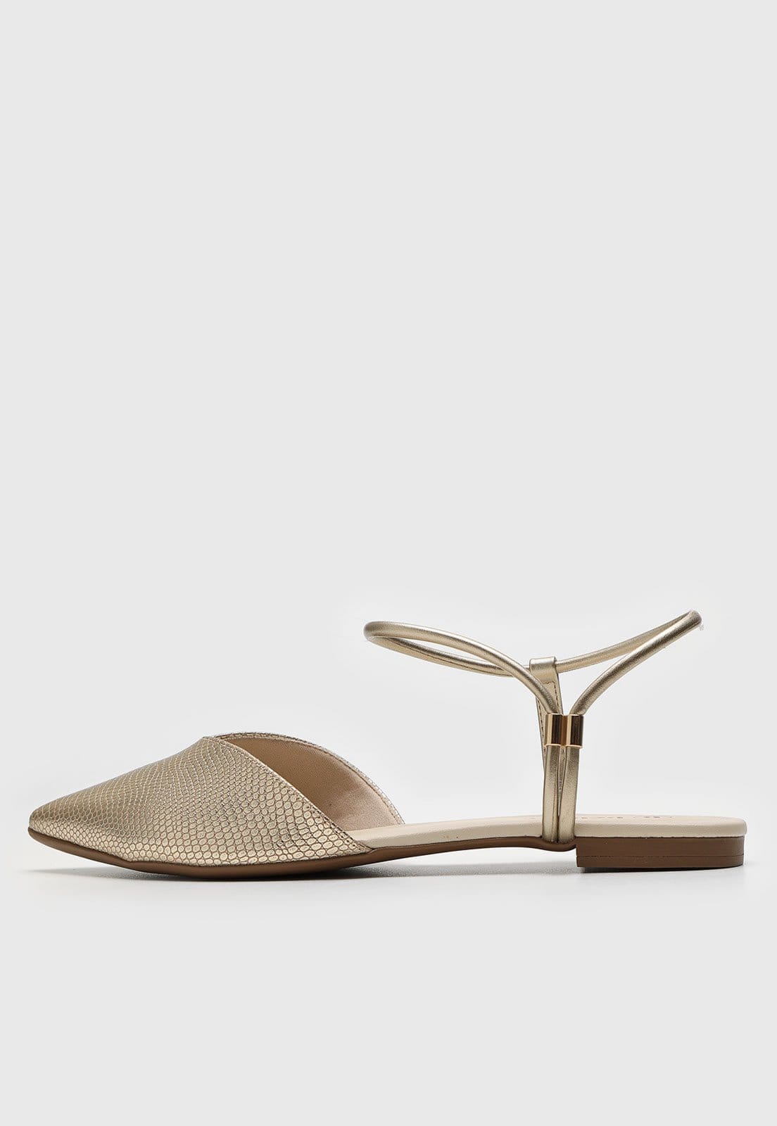 Sapatilha Slingback cê Ajuste Dourada