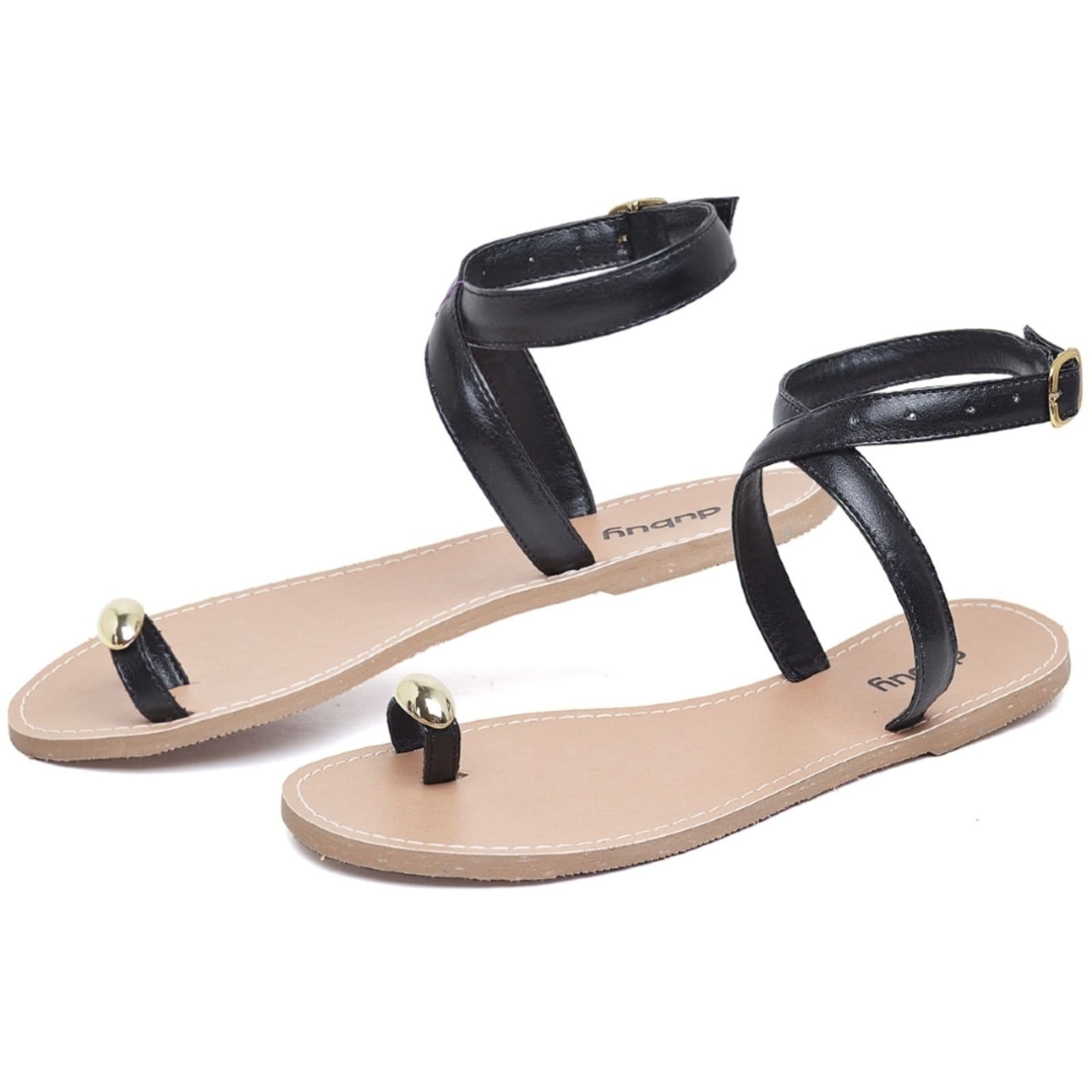 Vista 2 Sandália Rasteira Feminina DUBUY 2034FG DUBUY preto