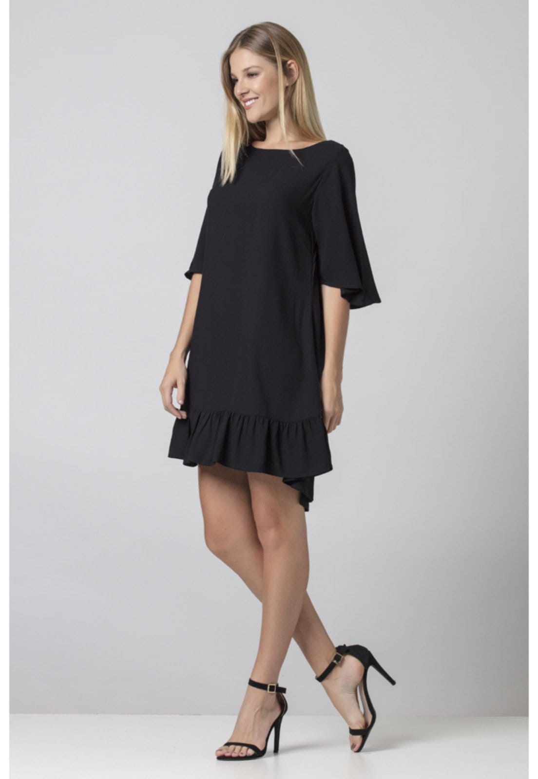 Vista 2 Vestido Curto Viscose Amazonia Vital Babados Amazonia Vital preto