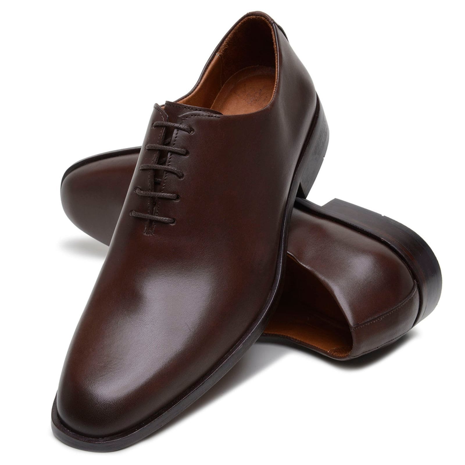 Vista principal Sapato Social Masculino Veritimo Mocassim Clássico Brogue Sola De Couro Elegante Conforto Veritimo café