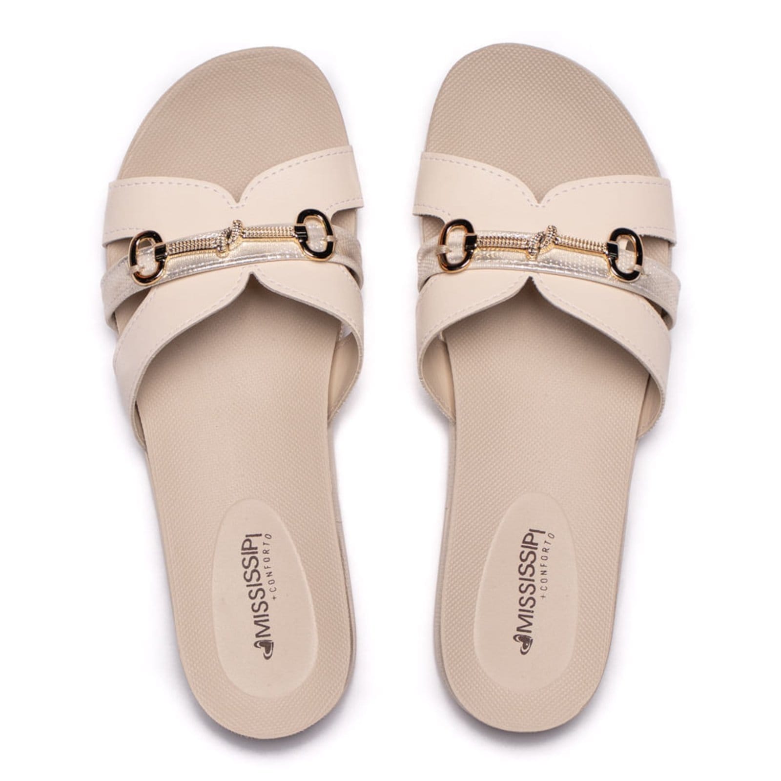 Chinelo Slide Feminino Mississipi Flatform Glitter