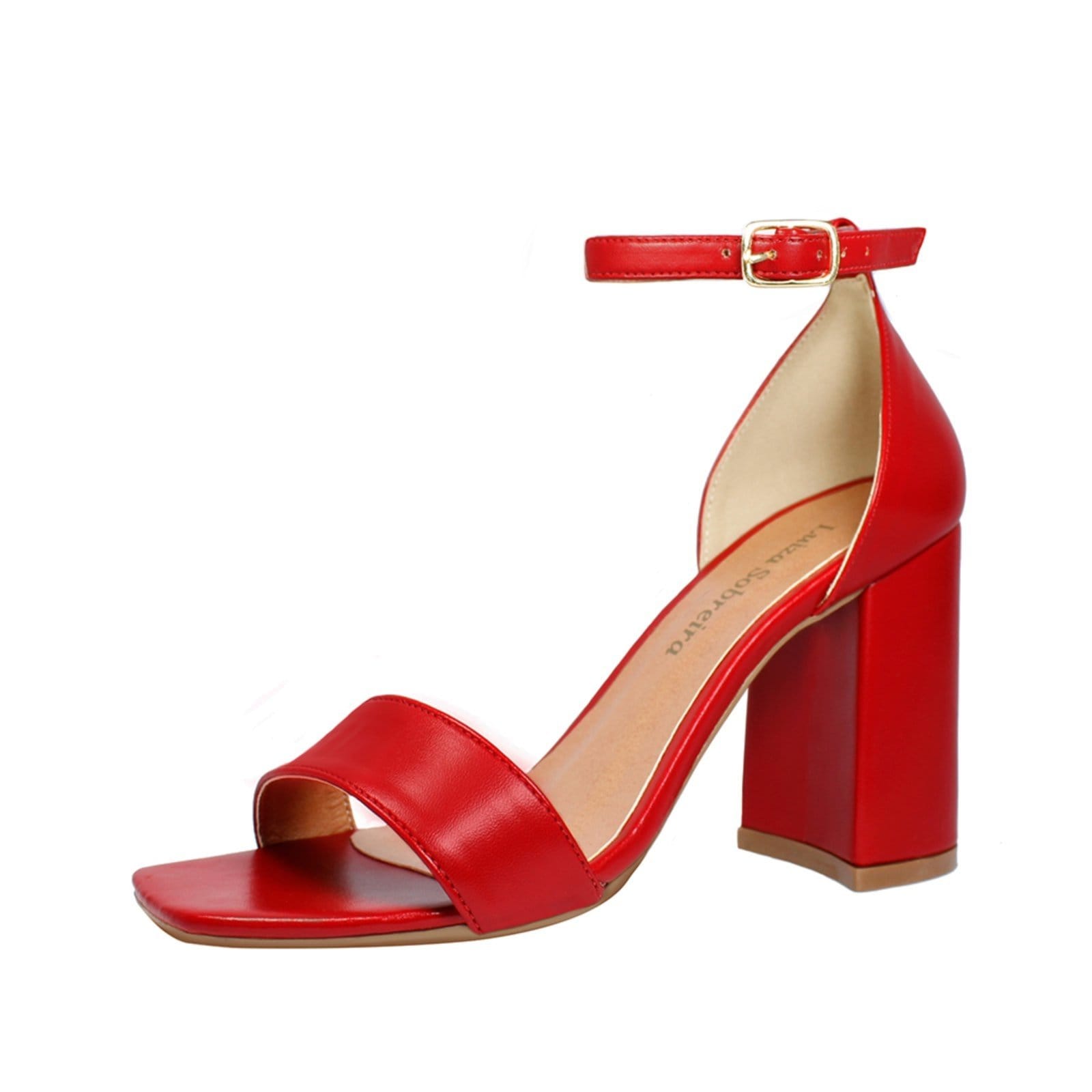 Sandália Salto Alto Grosso Luiza Sobreira Vermelha Mod. 2196
