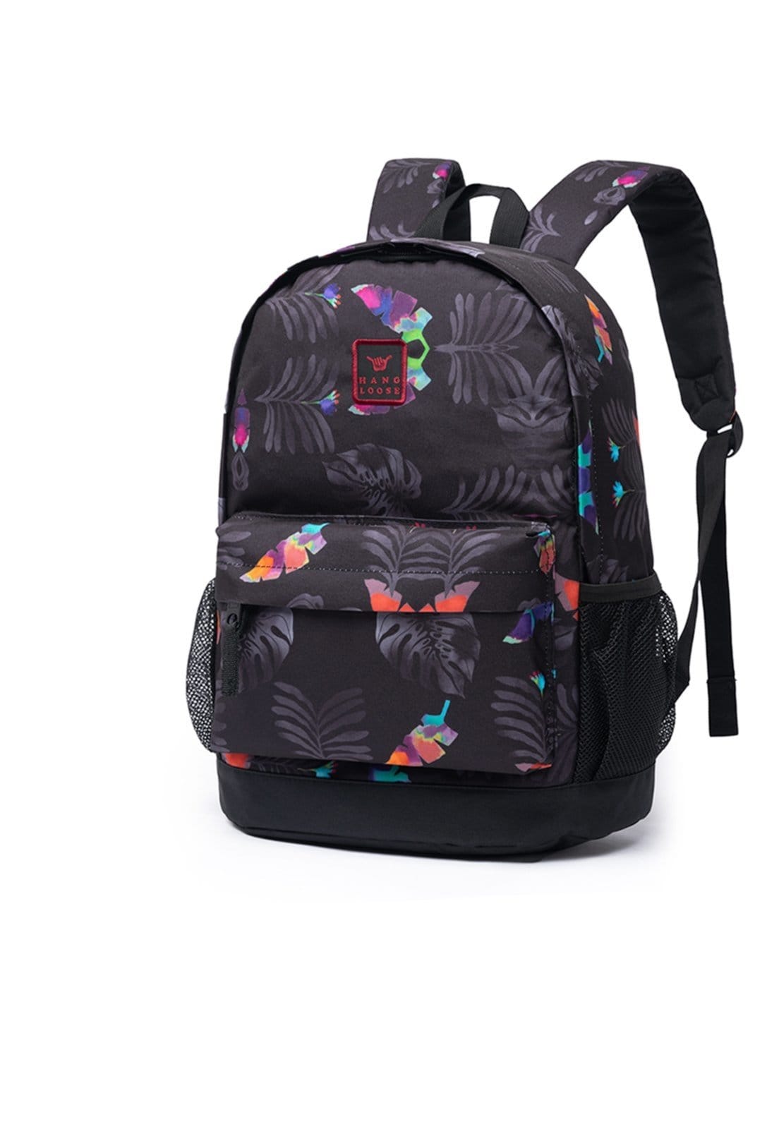 Vista 2 Mochila Feminina Escolar Hang Loose Reforçada Hang Loose preto