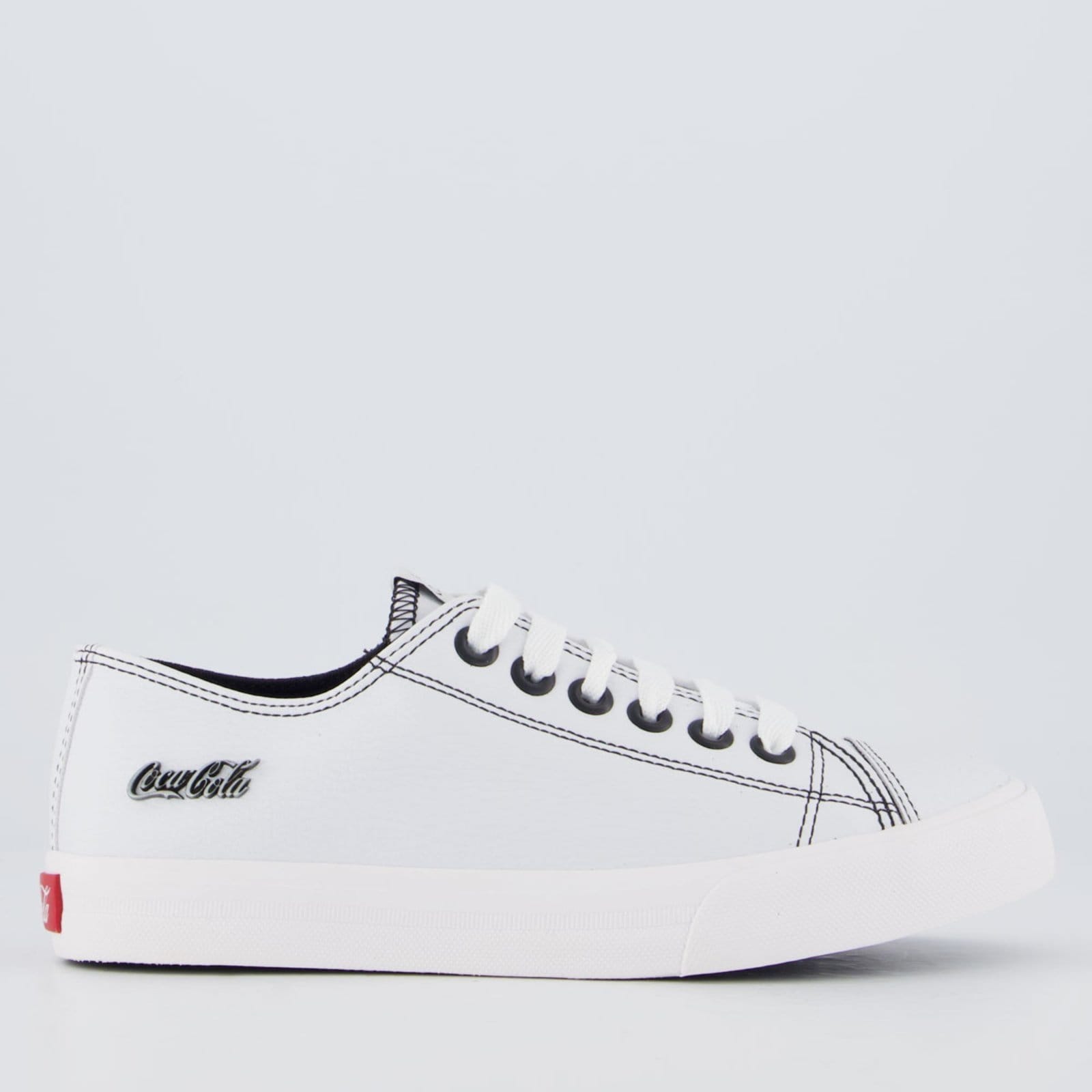 Vista principal Tênis Coca Cola Basket Floater Low II Feminino Coca-Cola branco
