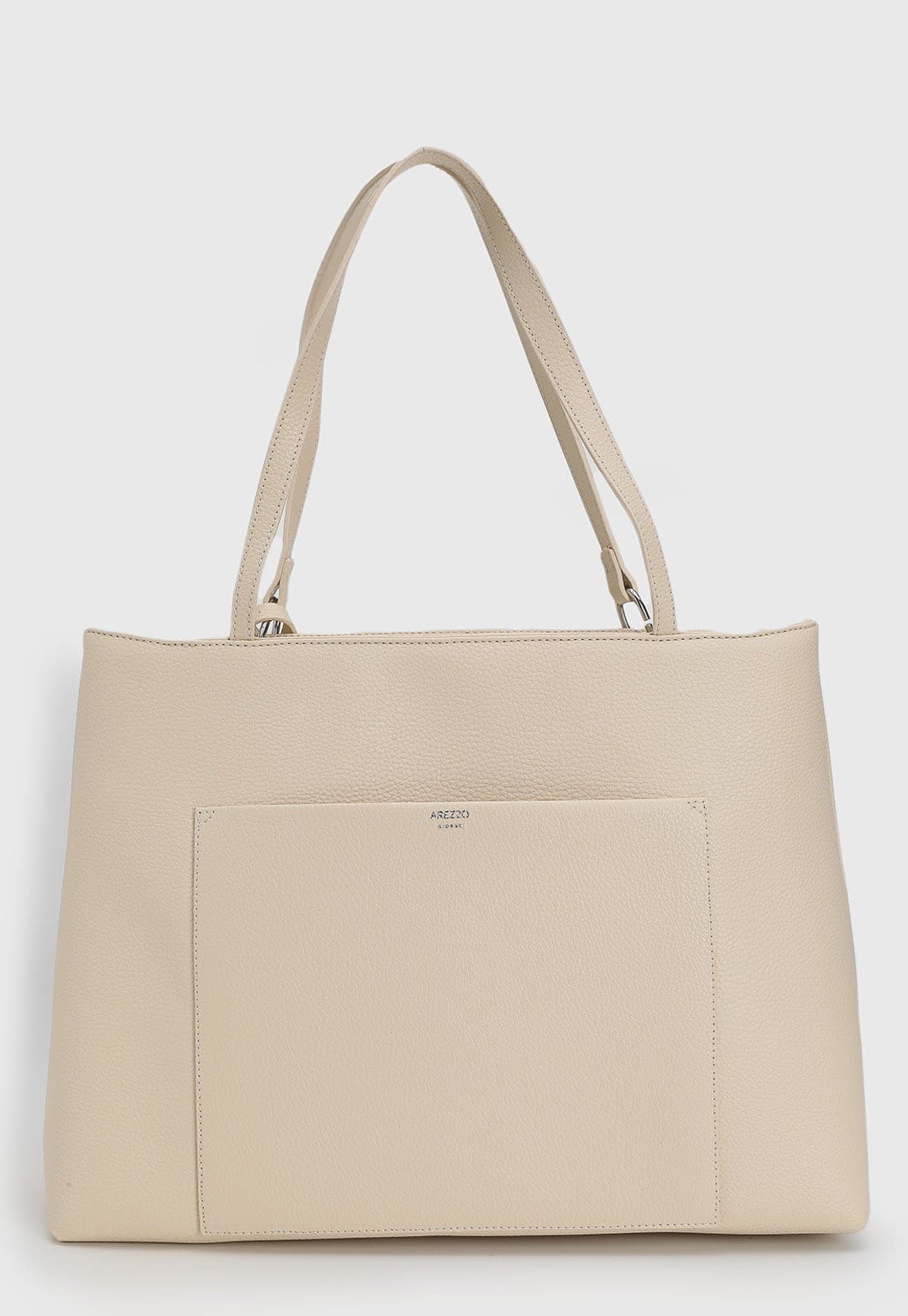 Bolsa Feminina Arezzo Grande Texturizada Off-White