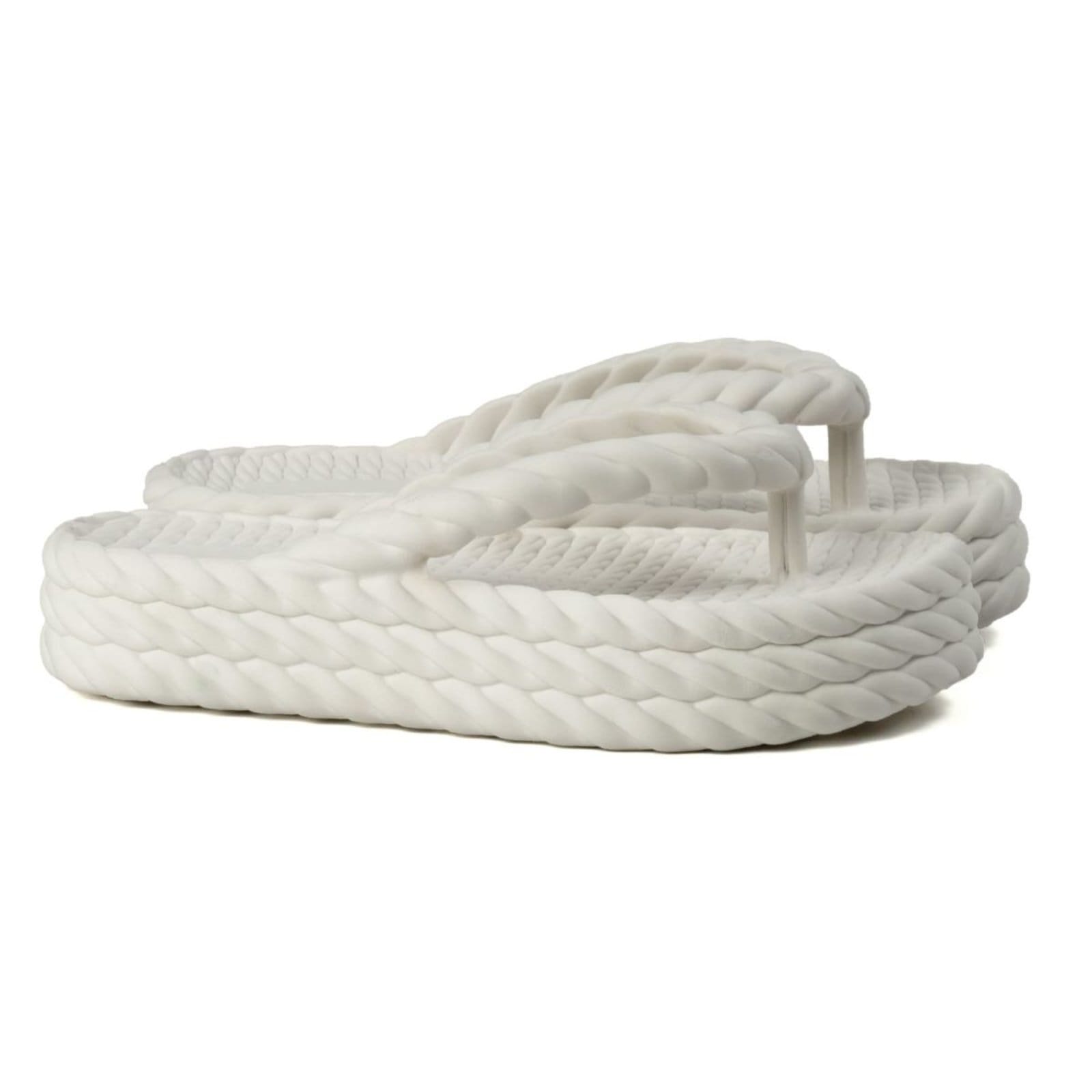 Vista 2 Kit Chinela Feminina Anna Andrade Sandália Casual Flatform De Dedo E Bolsa Ombro Anna Andrade branco