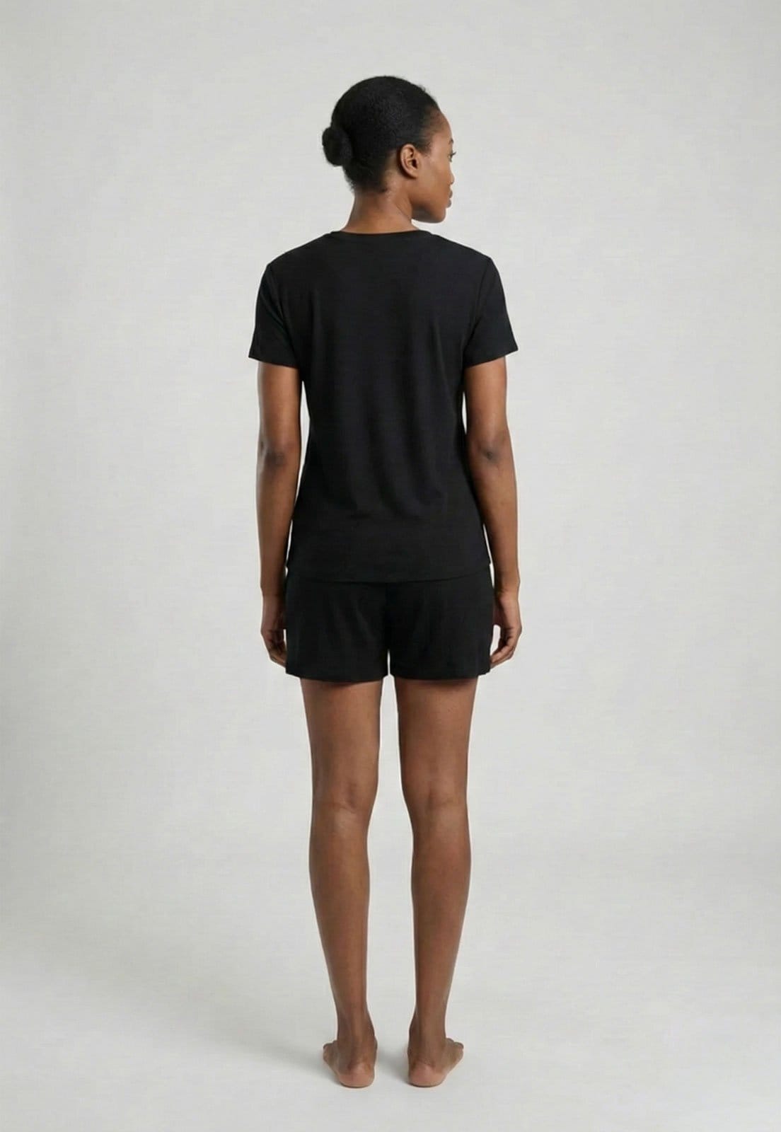 Vista 2 Pijama Feminino Calvin Klein Underwear Viscolycra Canelada Calvin Klein Underwear preto